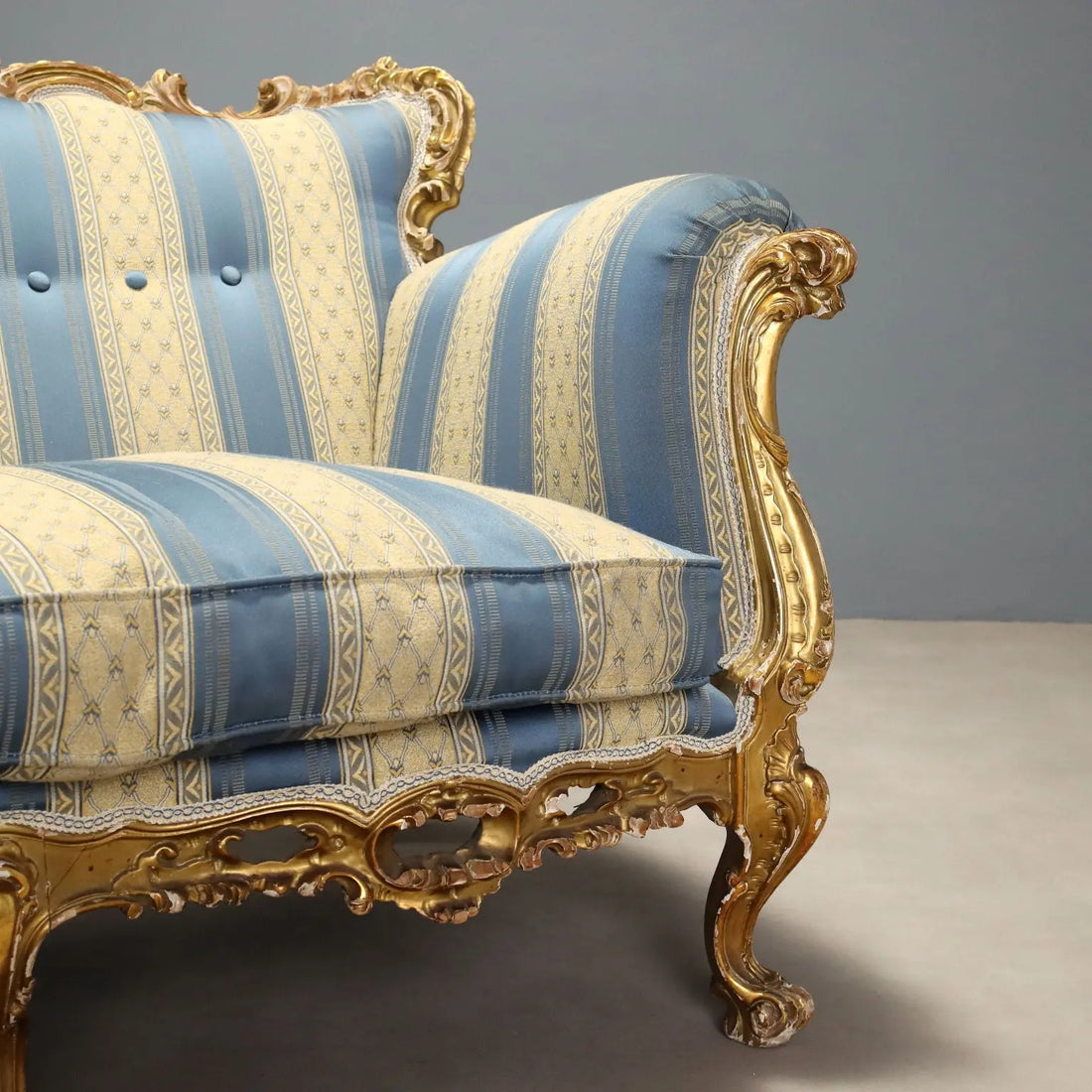 Barocchetto Style Giltwood Sofa