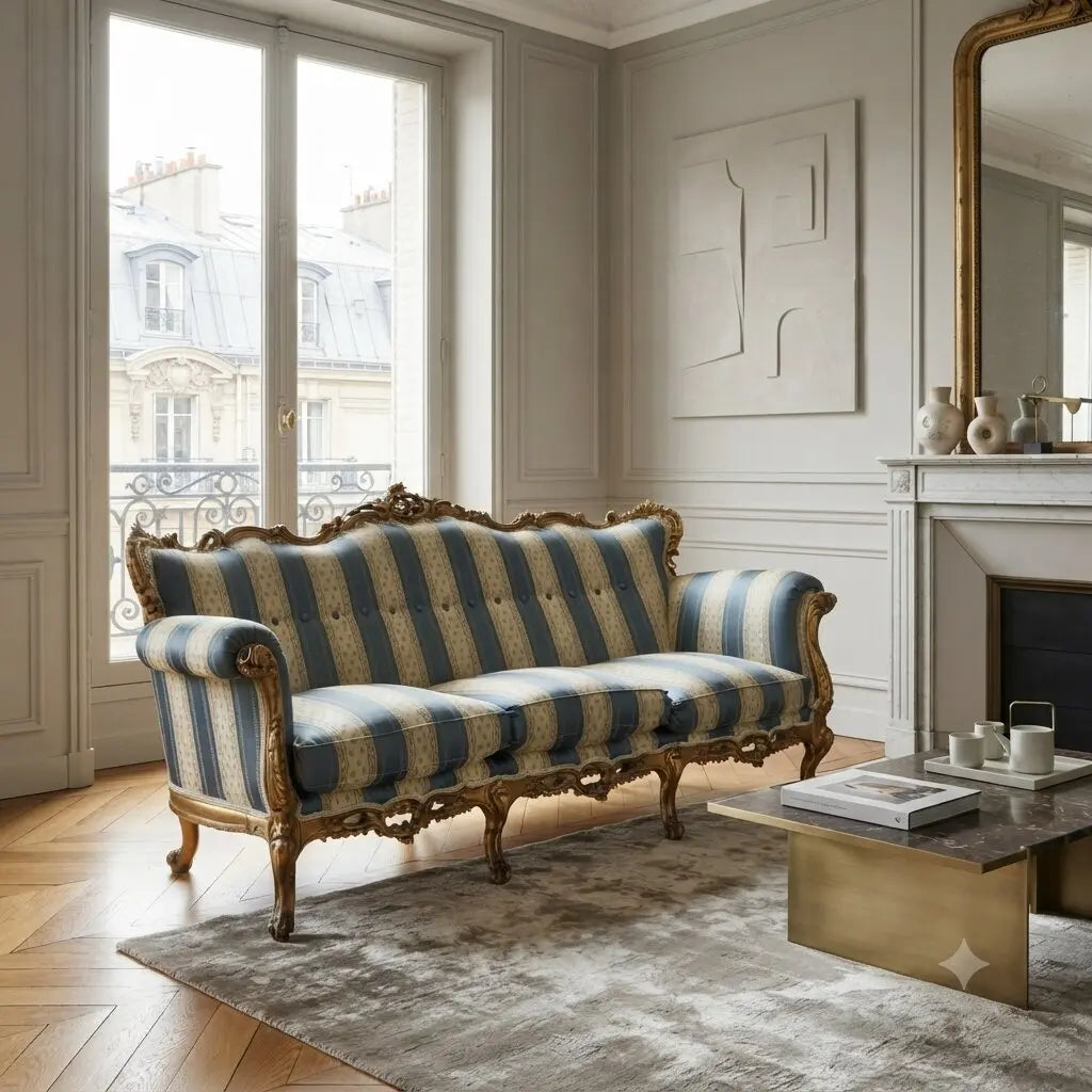 Barocchetto Style Giltwood Sofa