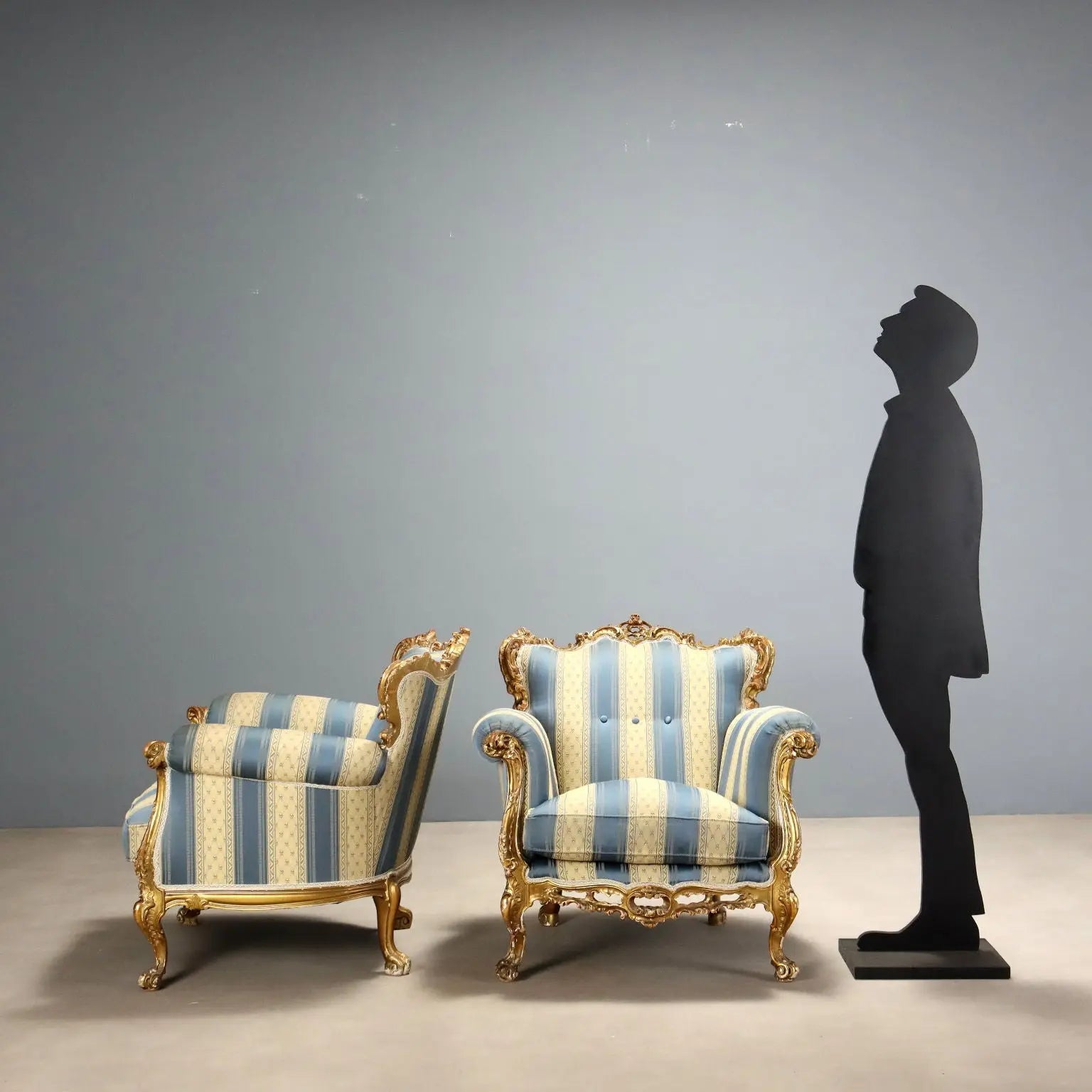 Pair of Barocchetto Style Armchairs - Italy 20th Century