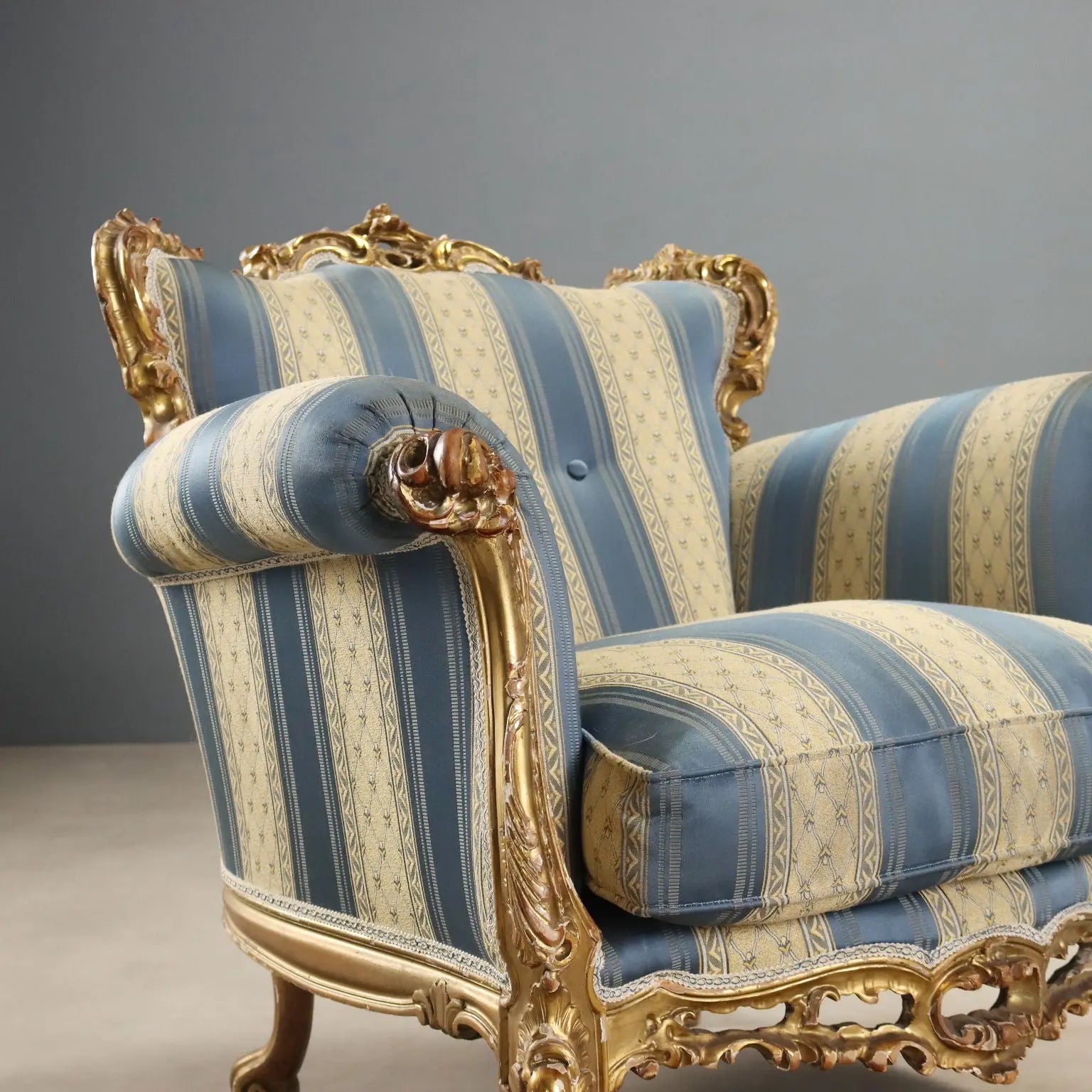 Pair of Barocchetto Style Armchairs - Italy 20th Century