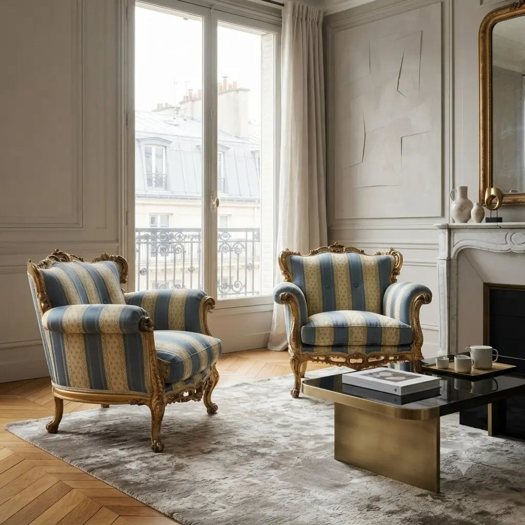 Pair of Barocchetto Style Armchairs - Italy 20th Century