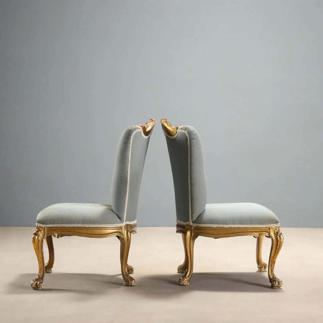 Antique Chairs Baroque Style Carved Wood Italy XX Century