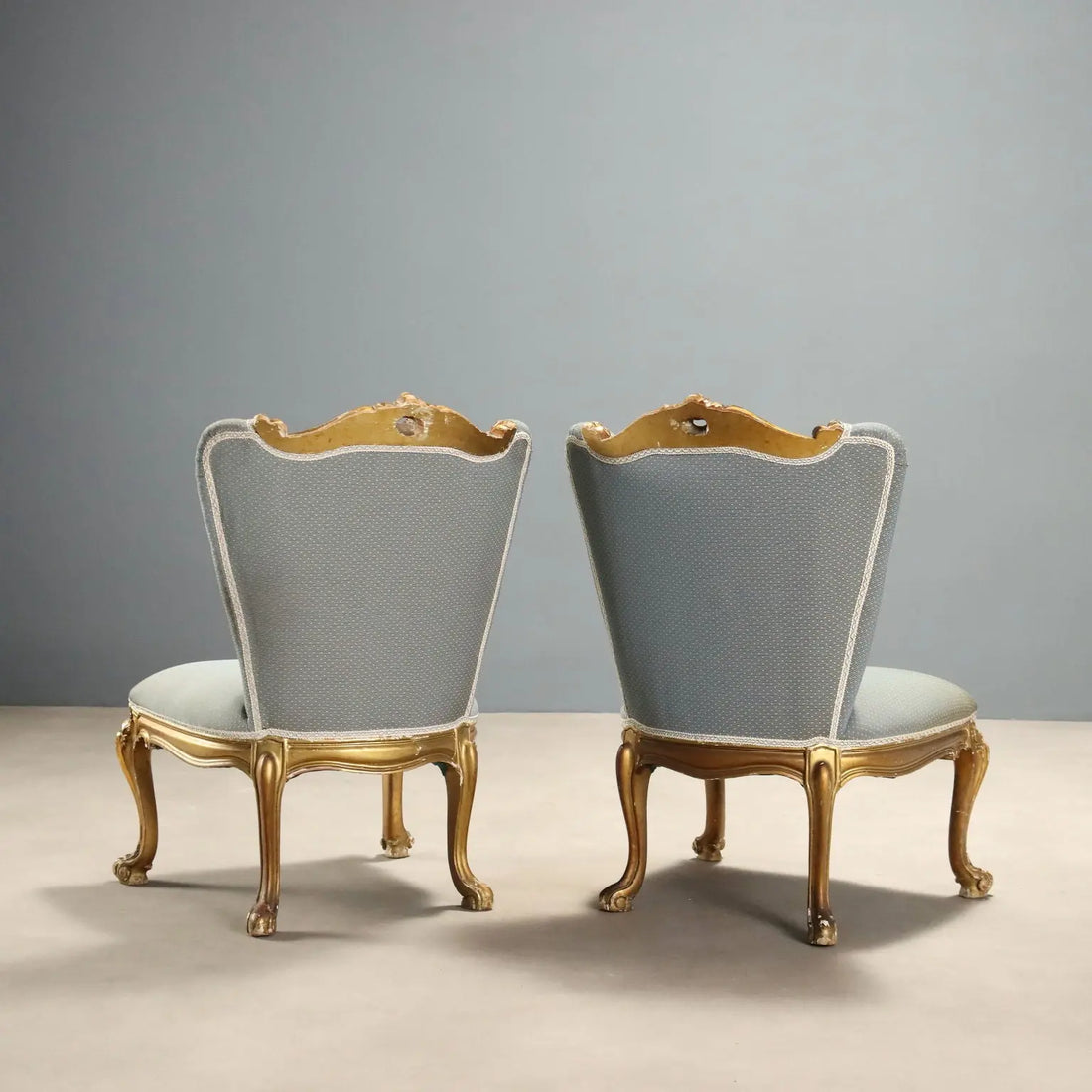 Antique Chairs Baroque Style Carved Wood Italy XX Century