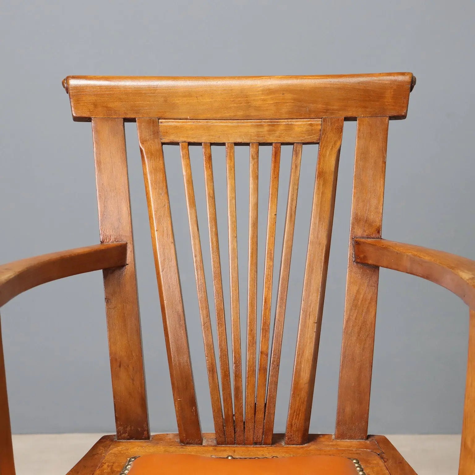 Walnut Swivel Armchair, 19th Century Italy