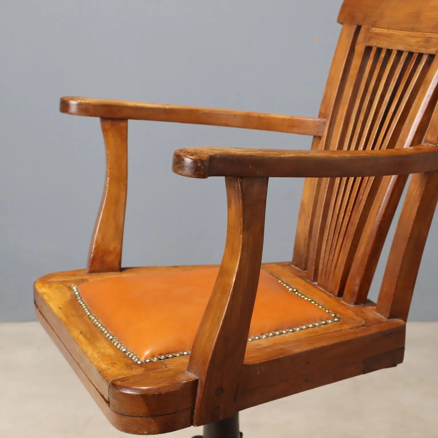 Walnut Swivel Armchair, 19th Century Italy