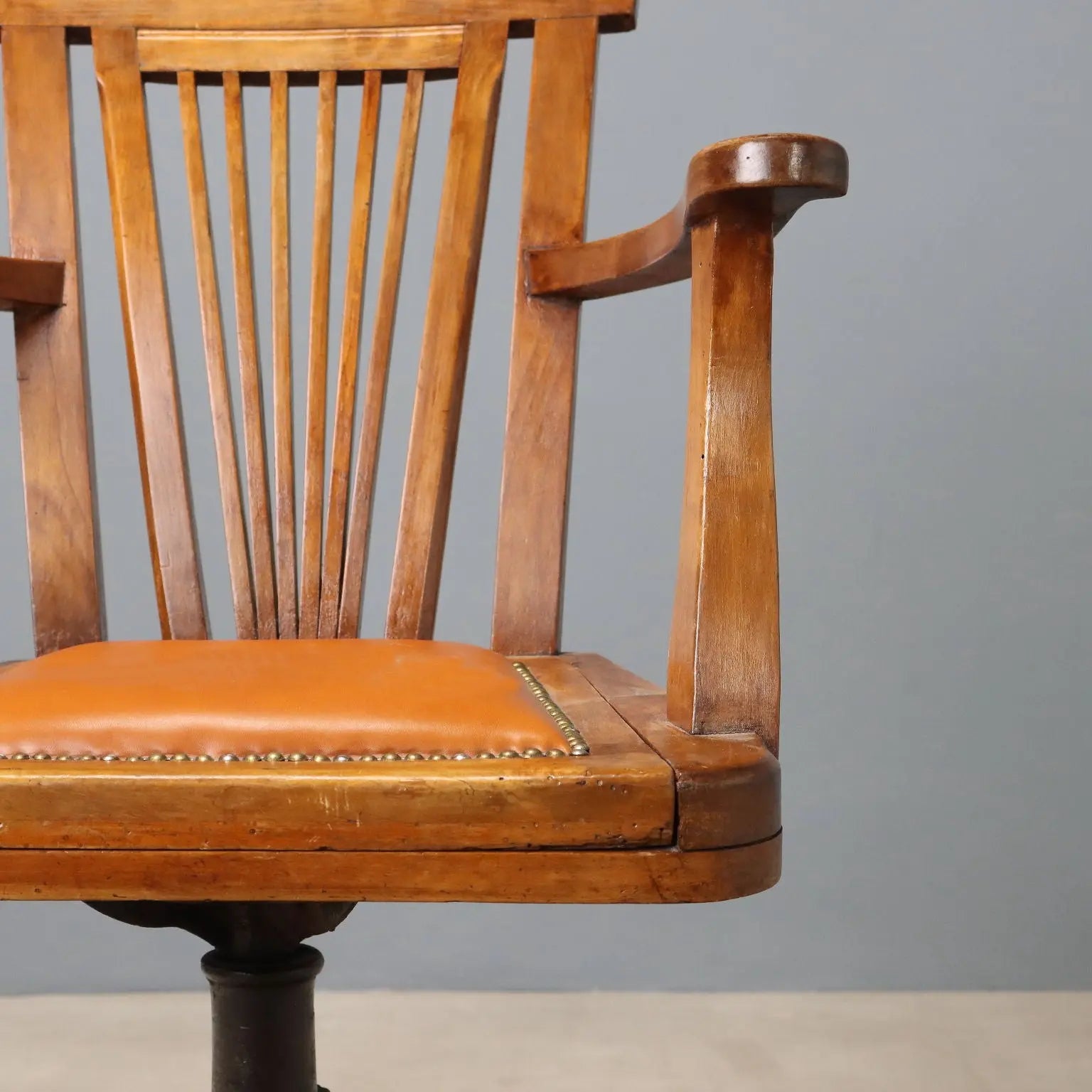 Walnut Swivel Armchair, 19th Century Italy