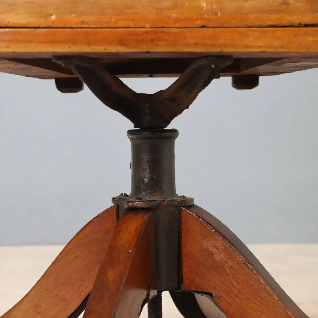 Walnut Swivel Armchair, 19th Century Italy