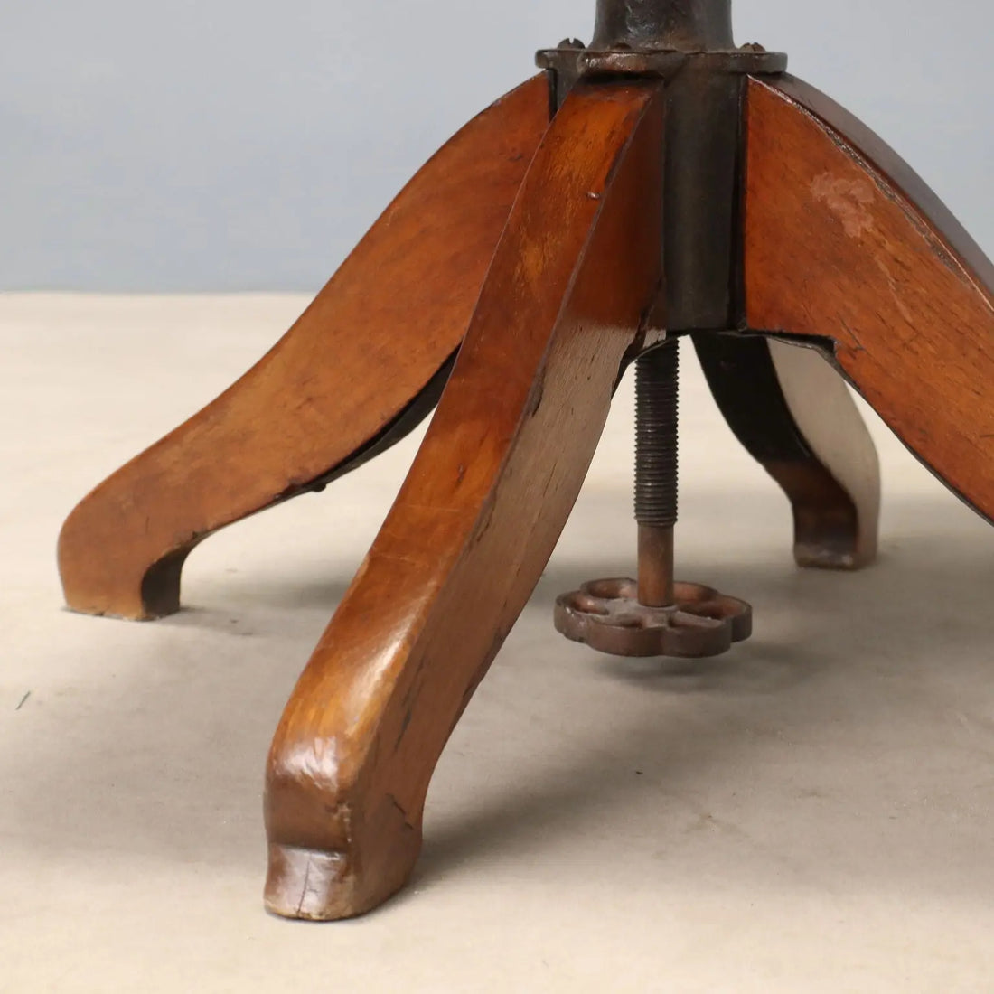 Walnut Swivel Armchair, 19th Century Italy