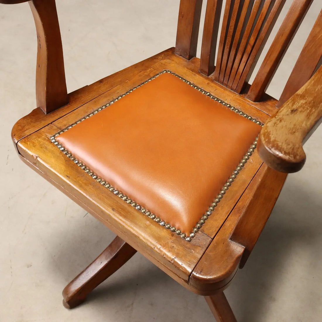 Walnut Swivel Armchair, 19th Century Italy
