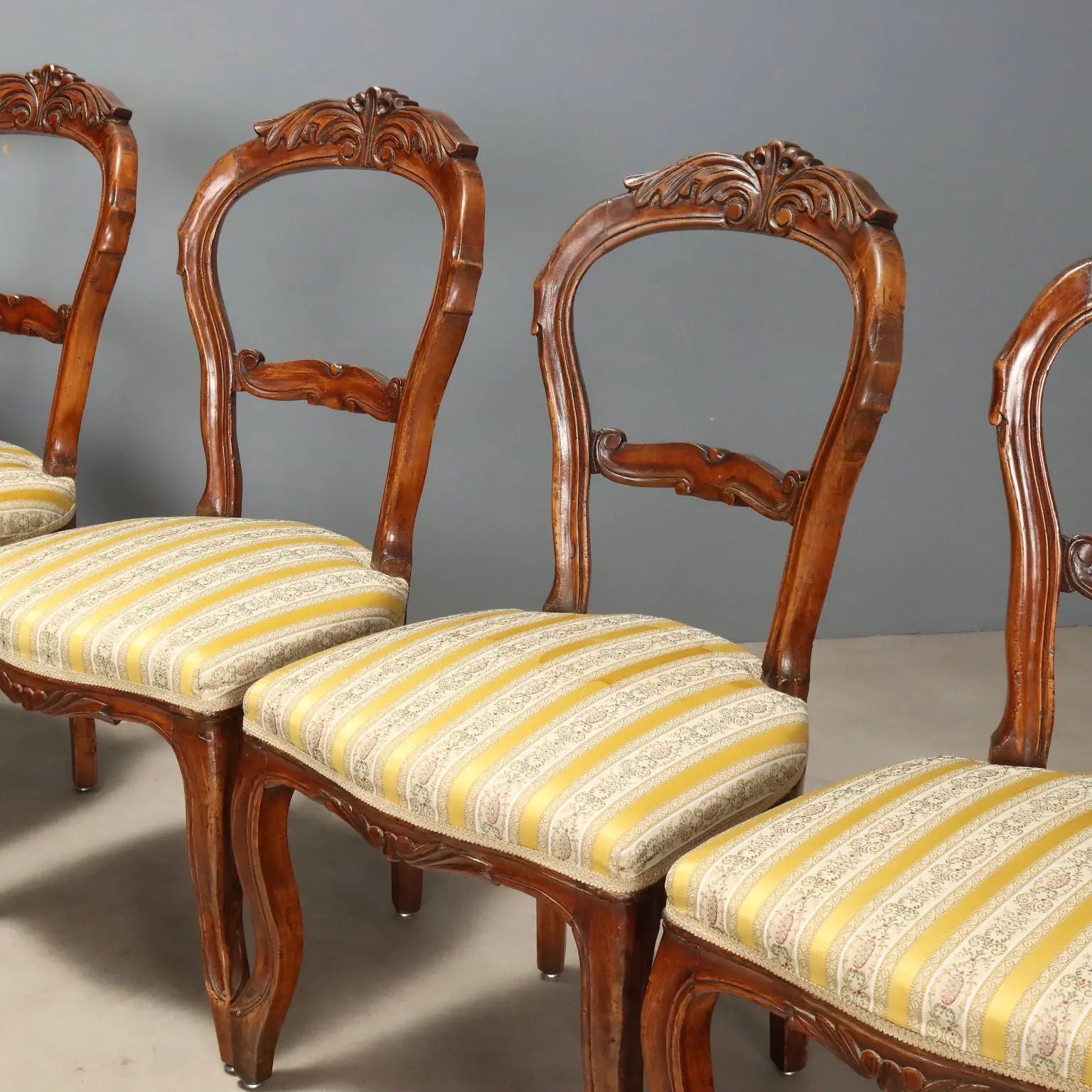 Louis Philippe Walnut Chairs - Italy 19th Century