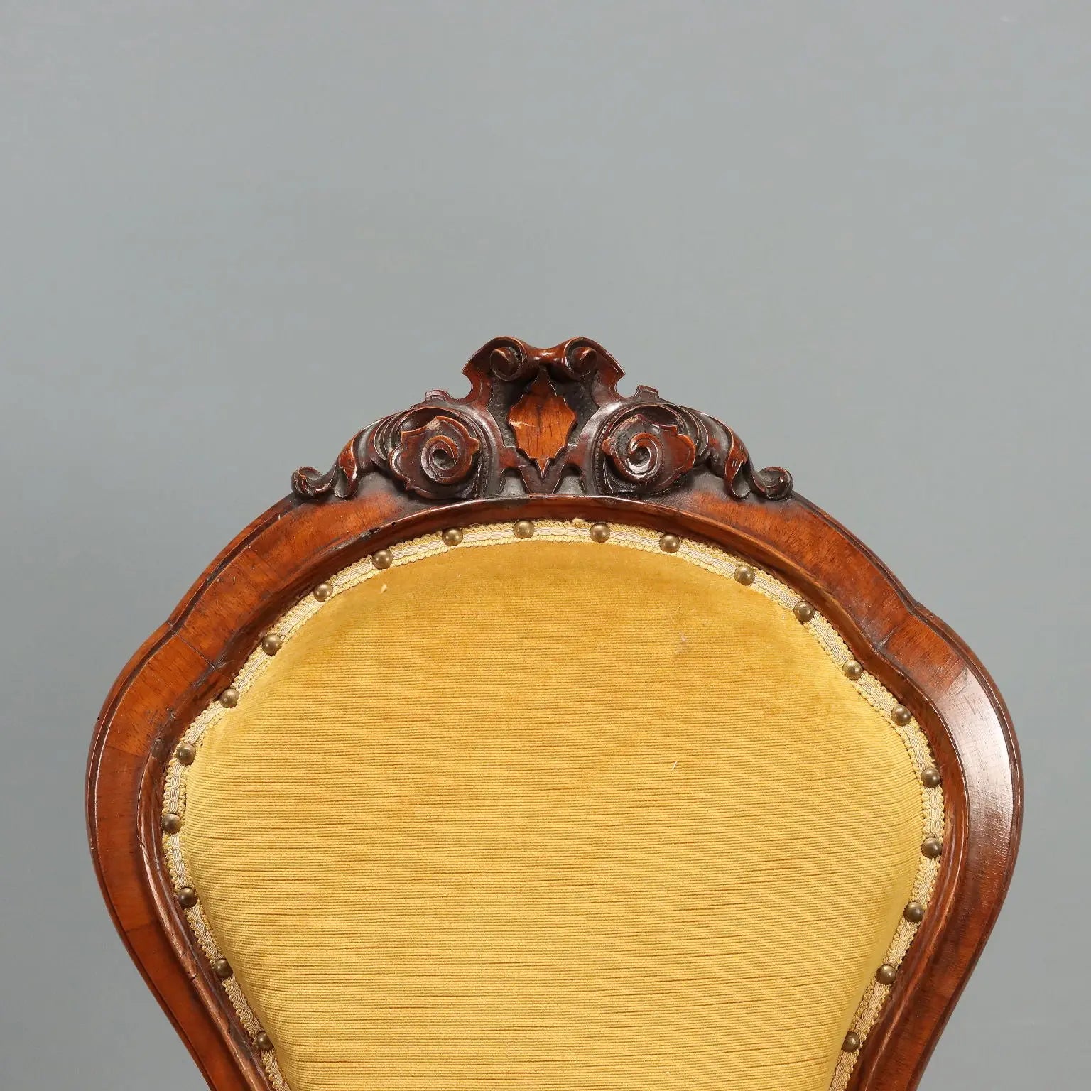 Umbertine Walnut Chairs, Italy 19th Century