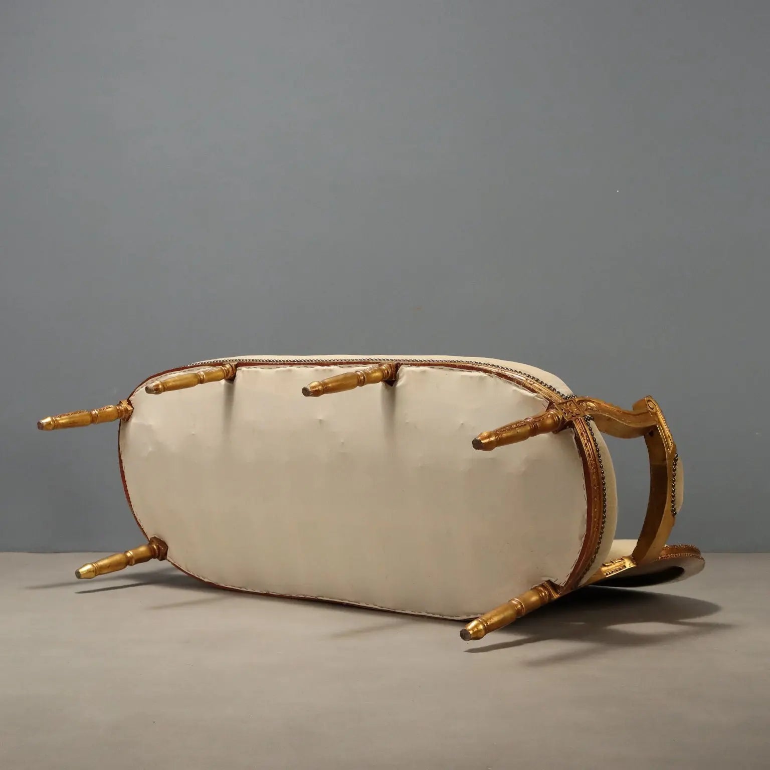 Neoclassical Sofa in Gilded Wood, Italy Early 1900s
