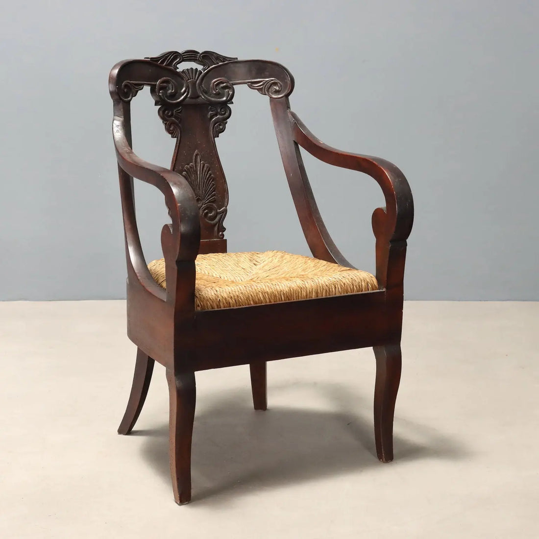 19th Century Walnut Restoration Armchair