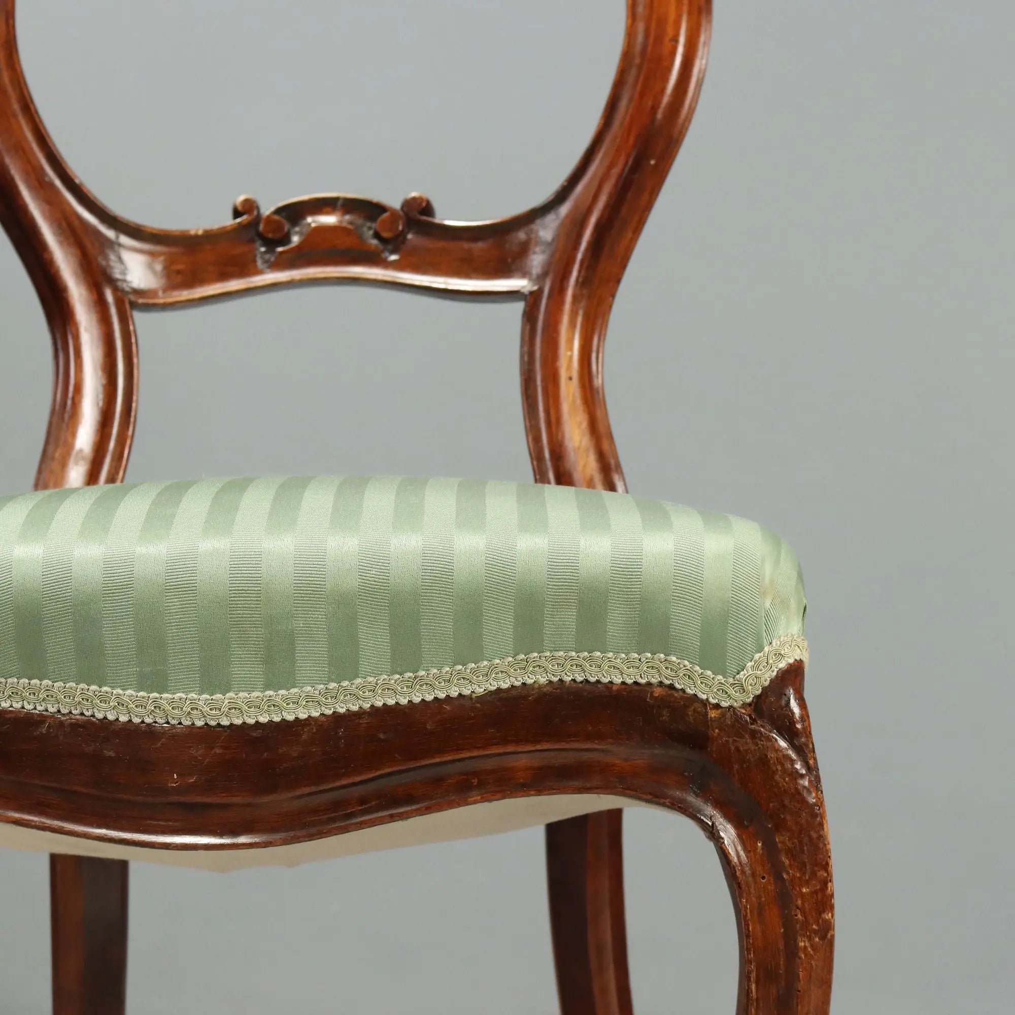 Antique Chairs Louis Philippe Carved Walnut Italy XIX Century