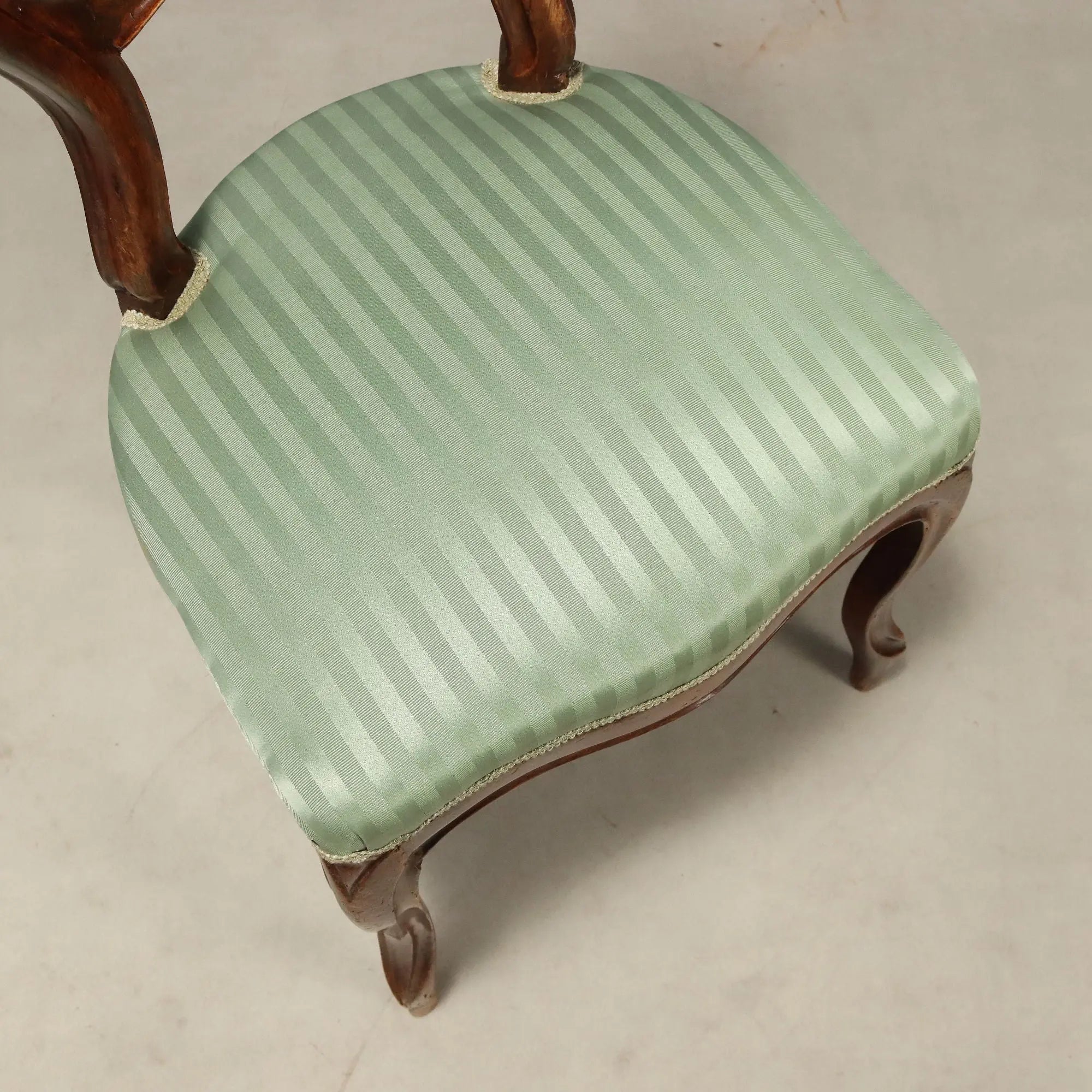 Antique Chairs Louis Philippe Carved Walnut Italy XIX Century