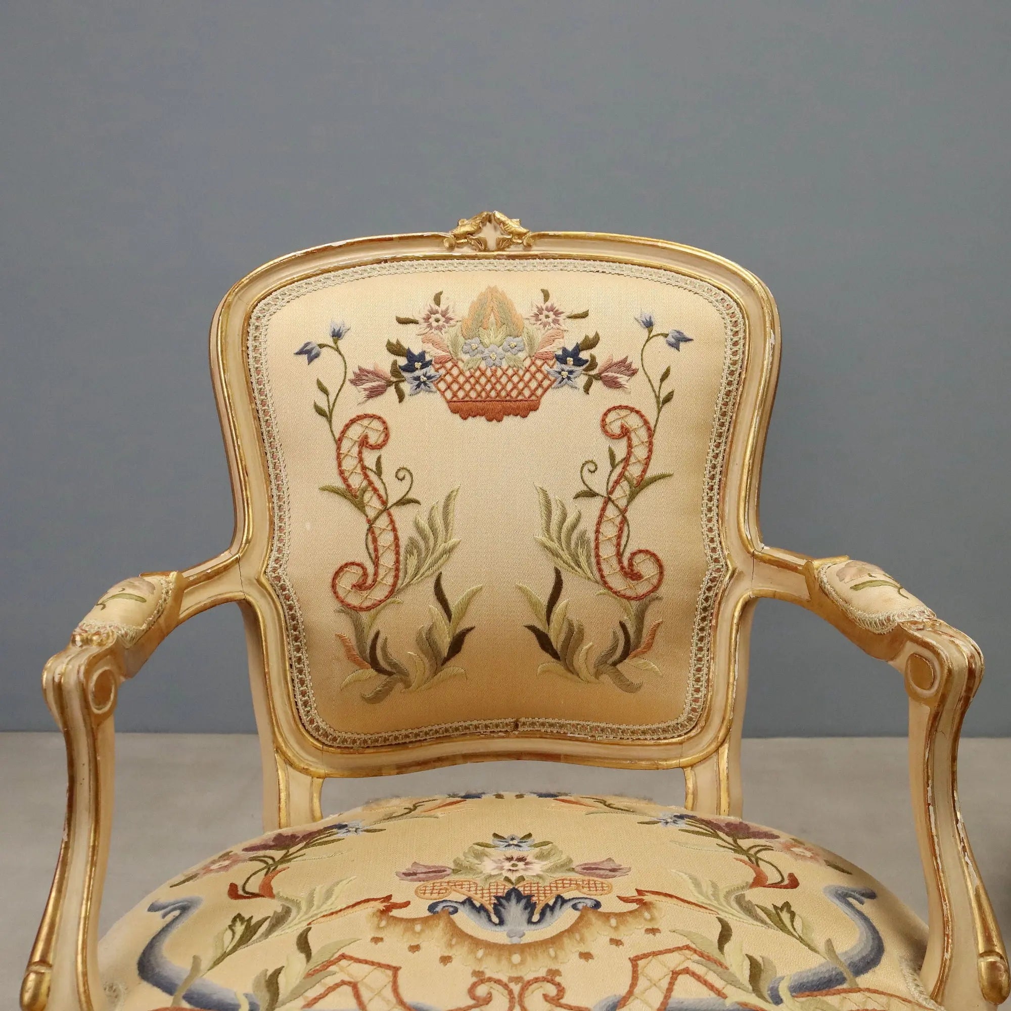 Antique Amrchairs Baroque Style Carved Wood Italy XIX Century