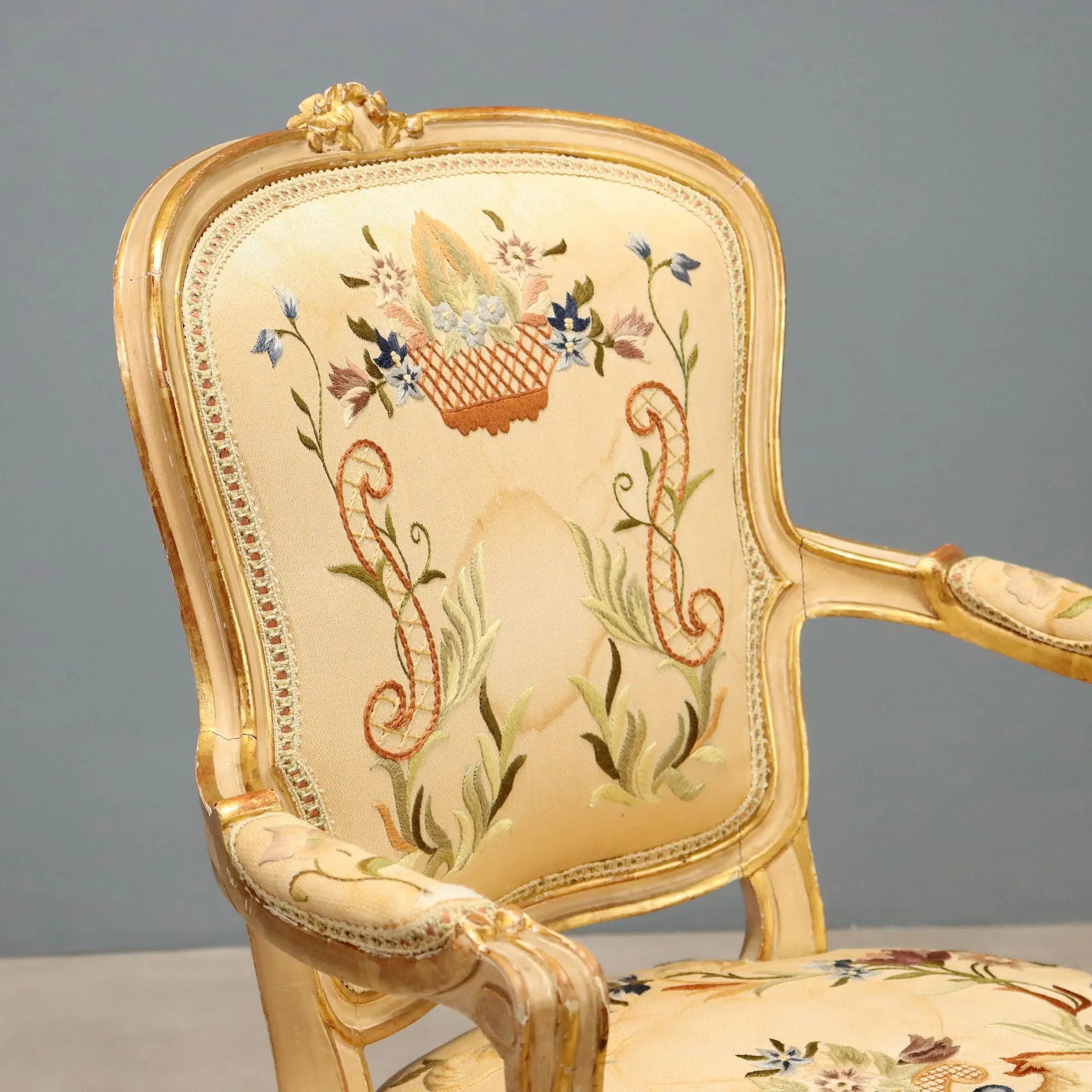 Antique Amrchairs Baroque Style Carved Wood Italy XIX Century