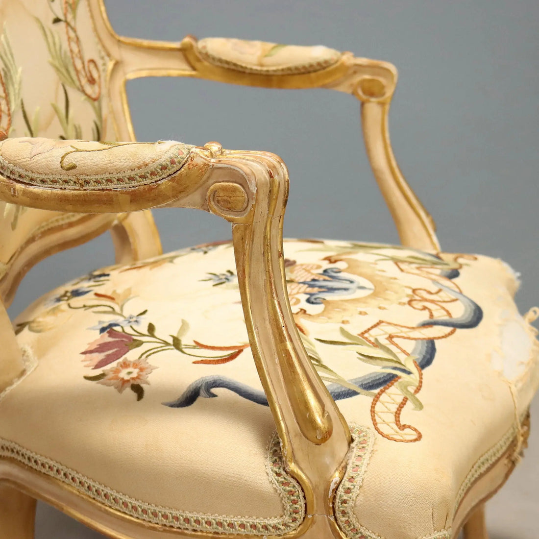 Antique Amrchairs Baroque Style Carved Wood Italy XIX Century