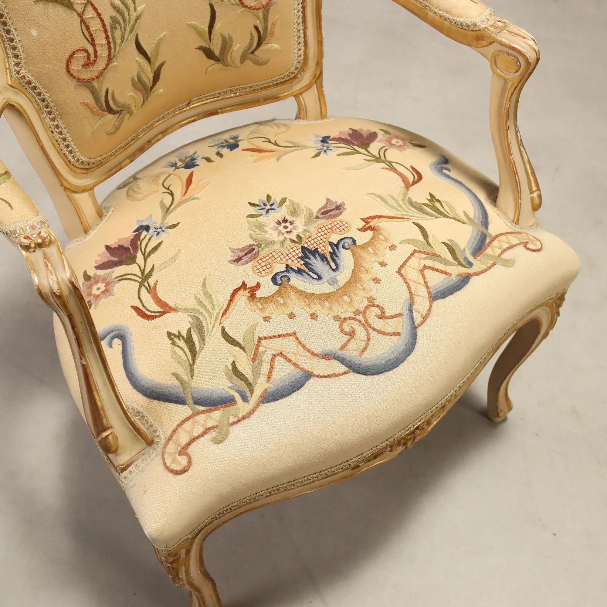 Antique Amrchairs Baroque Style Carved Wood Italy XIX Century
