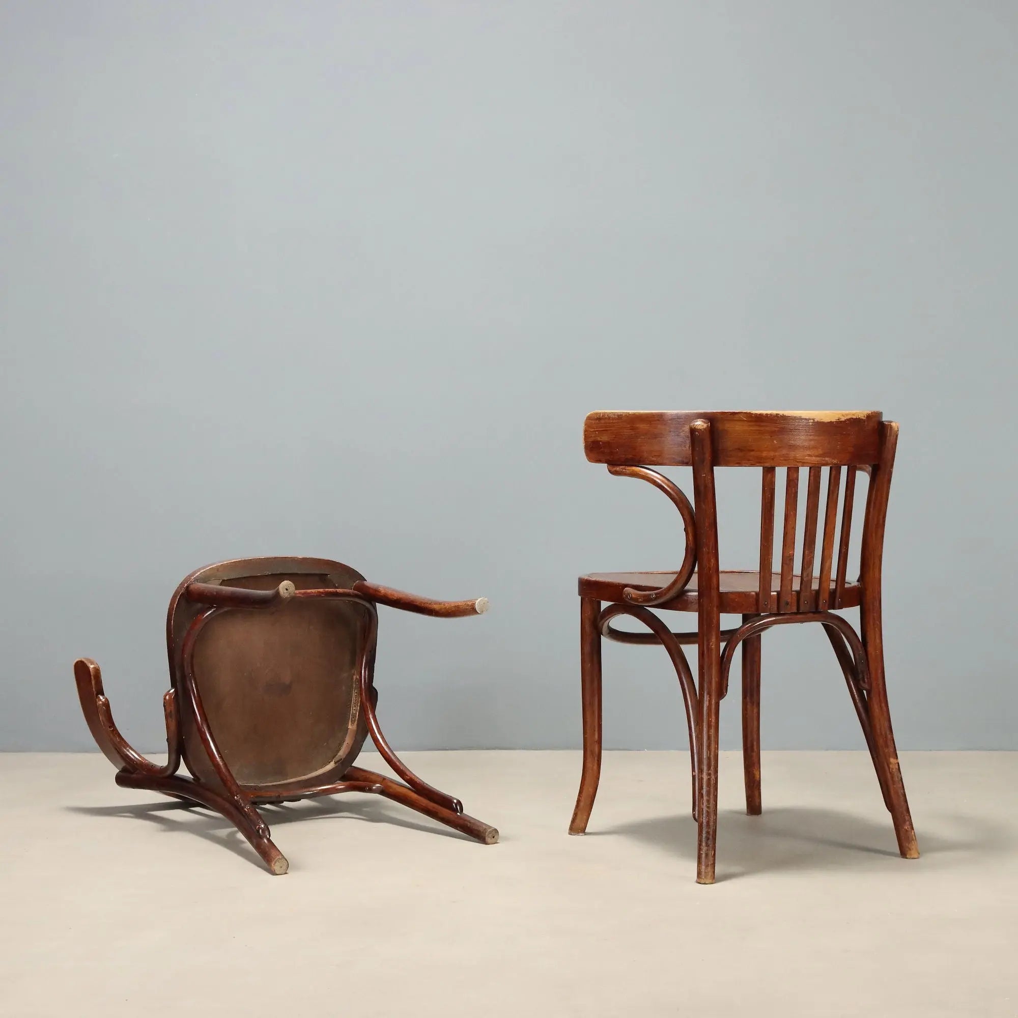 Antique Thonet Armchairs Walnut Painted Beech Austria XX Century