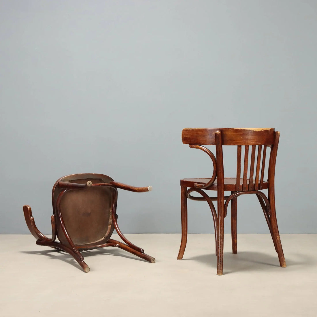 Antique Thonet Armchairs Walnut Painted Beech Austria XX Century