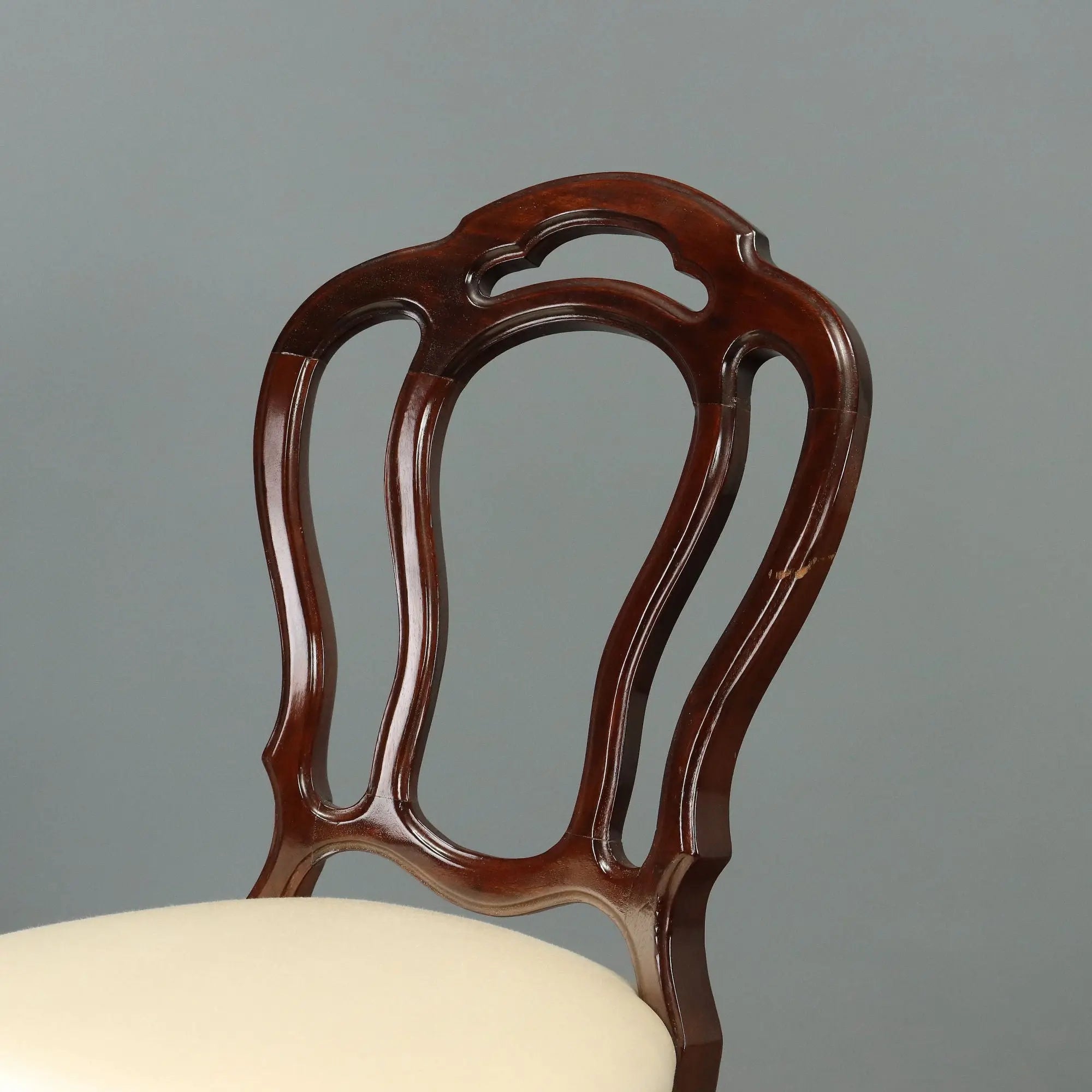Antique Victorian Chairs Mahogany Fabric United Kingdom XIX Century