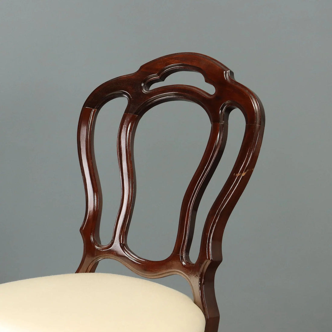 Antique Victorian Chairs Mahogany Fabric United Kingdom XIX Century