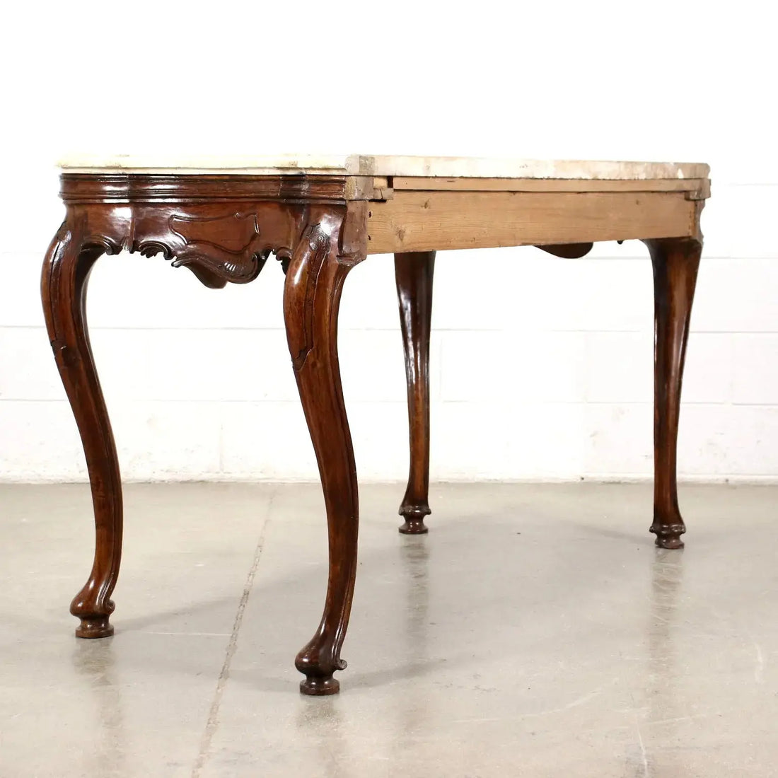 Venetian Baroque Console Walnut Alabaster Marble Italy XVIII Century | Antiques | Consoles