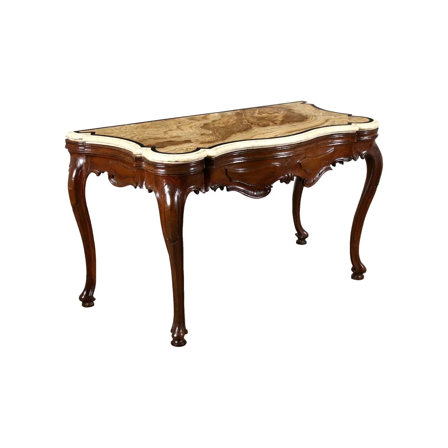 Venetian Baroque Console Walnut Alabaster Marble Italy XVIII Century | Antiques | Consoles