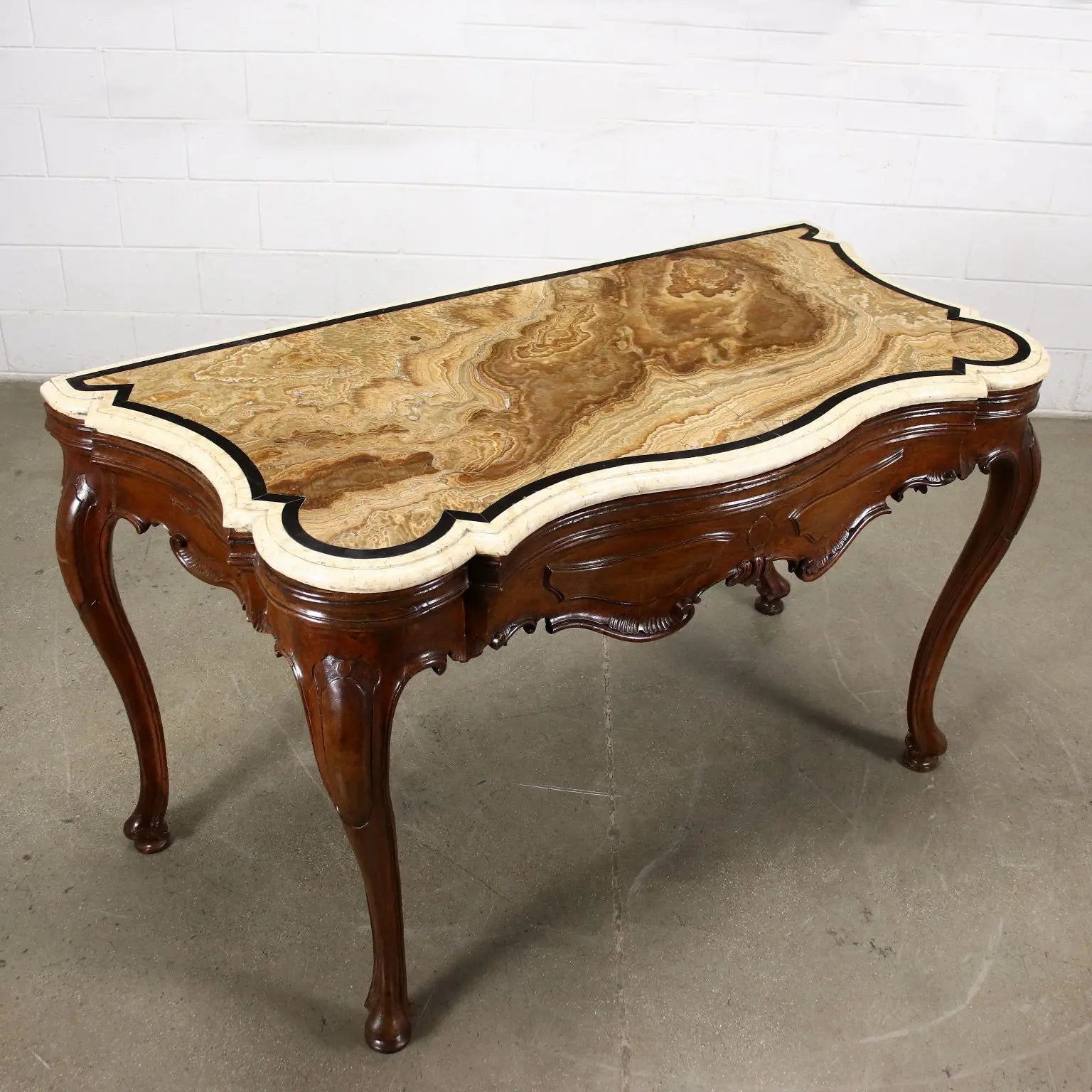 Venetian Baroque Console Walnut Alabaster Marble Italy XVIII Century | Antiques | Consoles