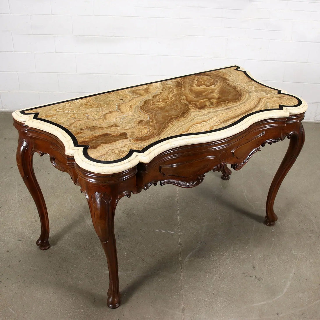 Venetian Baroque Console Walnut Alabaster Marble Italy XVIII Century | Antiques | Consoles