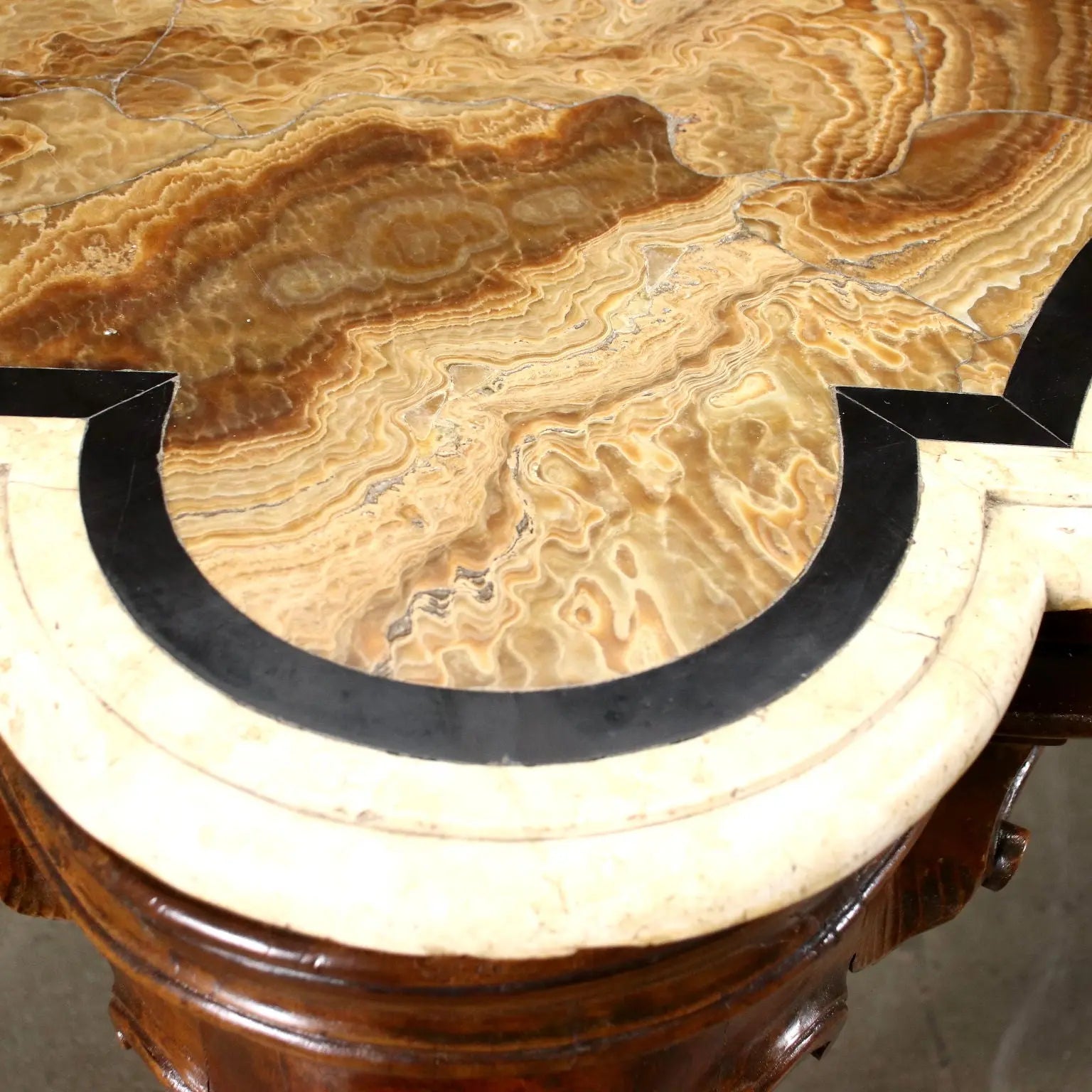 Venetian Baroque Console Walnut Alabaster Marble Italy XVIII Century | Antiques | Consoles