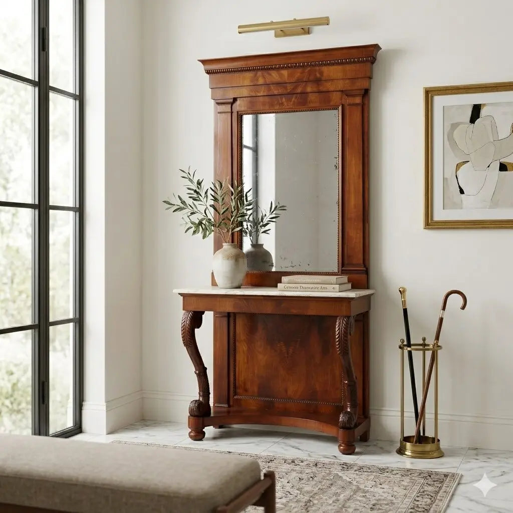 Restoration Console Cherrywood Italy XIX Century - Genoa Second Fourth XIX Century | Antiques | Consoles