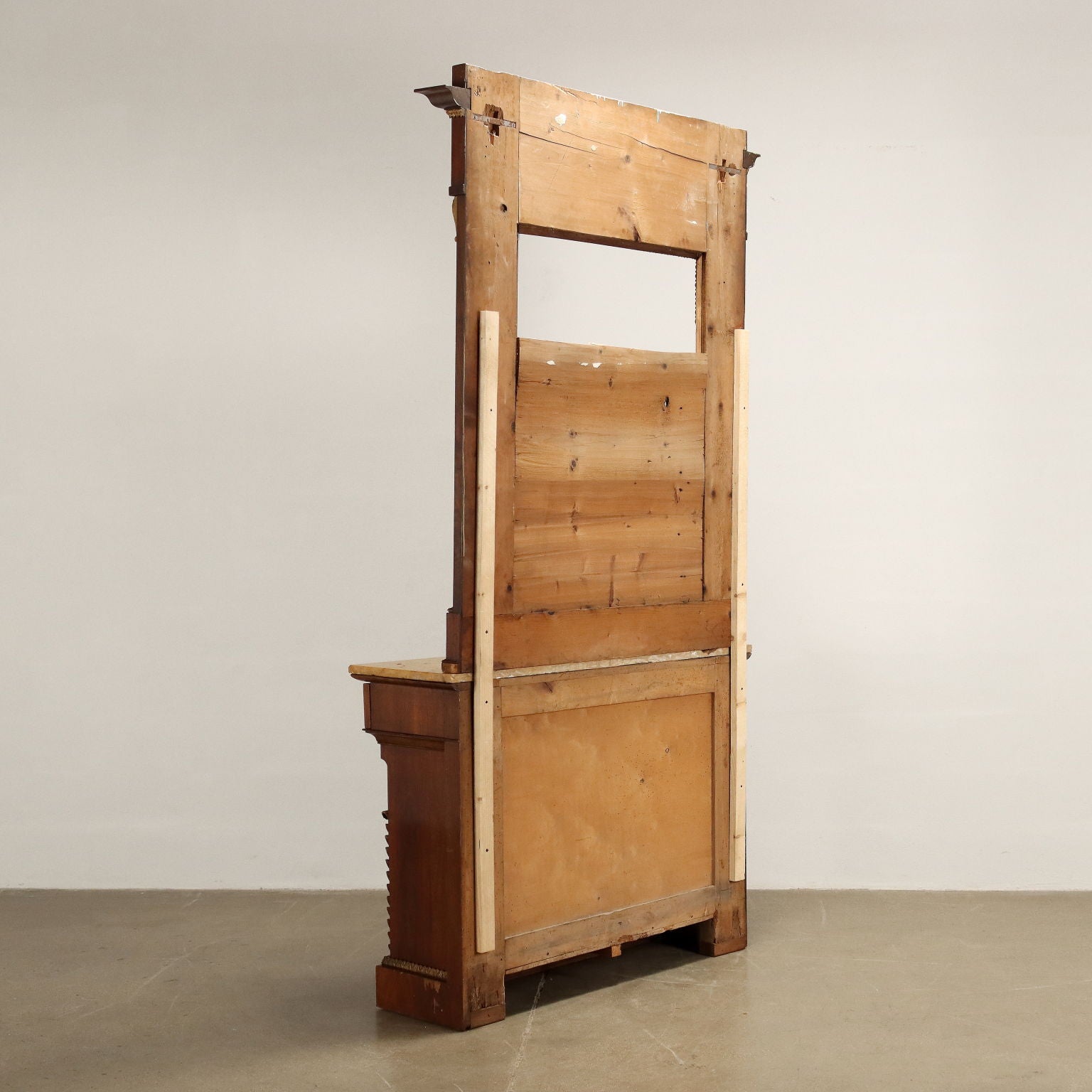 Empire Style Console with Mirror Structure Mahogany Italy XX Century - 20th century | Antiques  Consoles