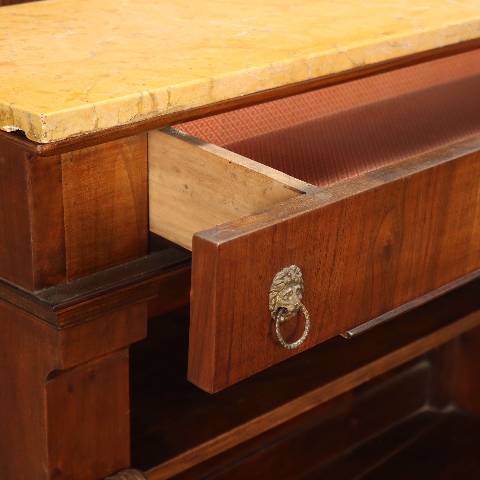 Empire Style Console with Mirror Structure Mahogany Italy XX Century - 20th century | Antiques  Consoles