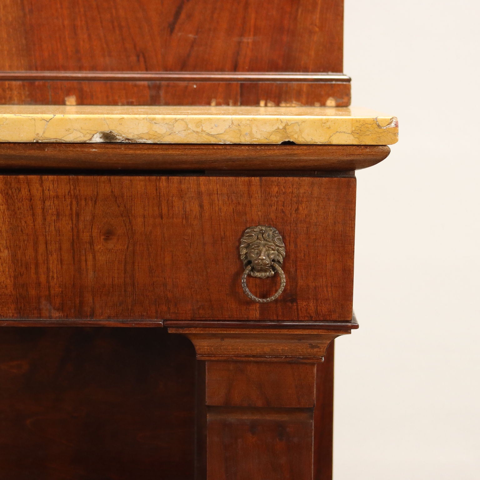 Empire Style Console with Mirror Structure Mahogany Italy XX Century - 20th century | Antiques  Consoles