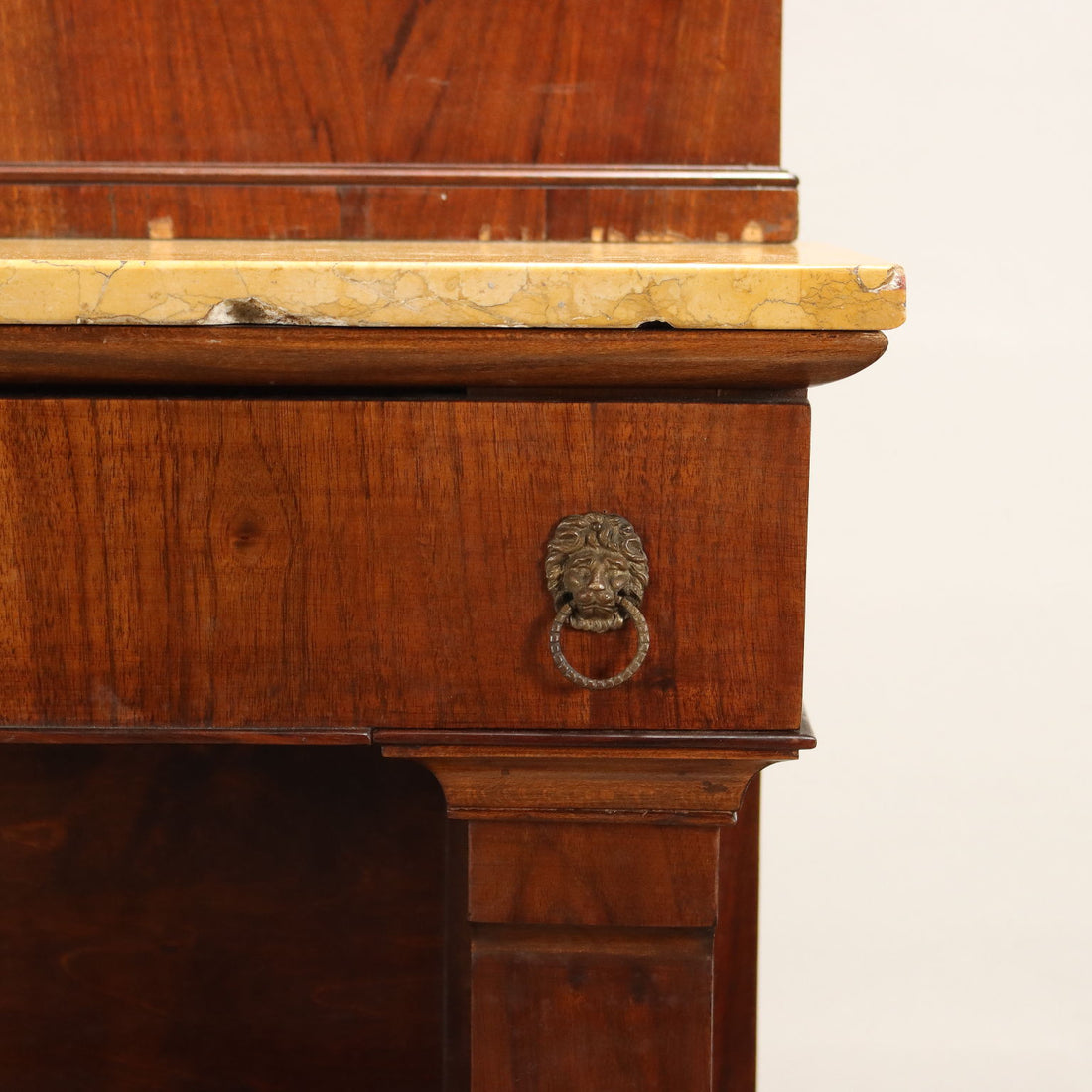 Empire Style Console with Mirror Structure Mahogany Italy XX Century - 20th century | Antiques  Consoles