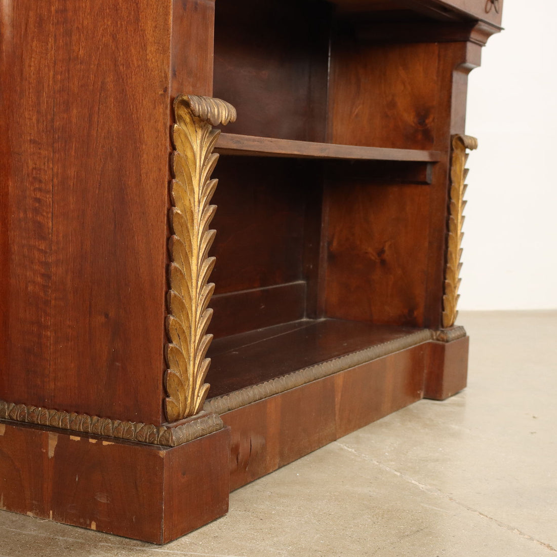 Empire Style Console with Mirror Structure Mahogany Italy XX Century - 20th century | Antiques  Consoles