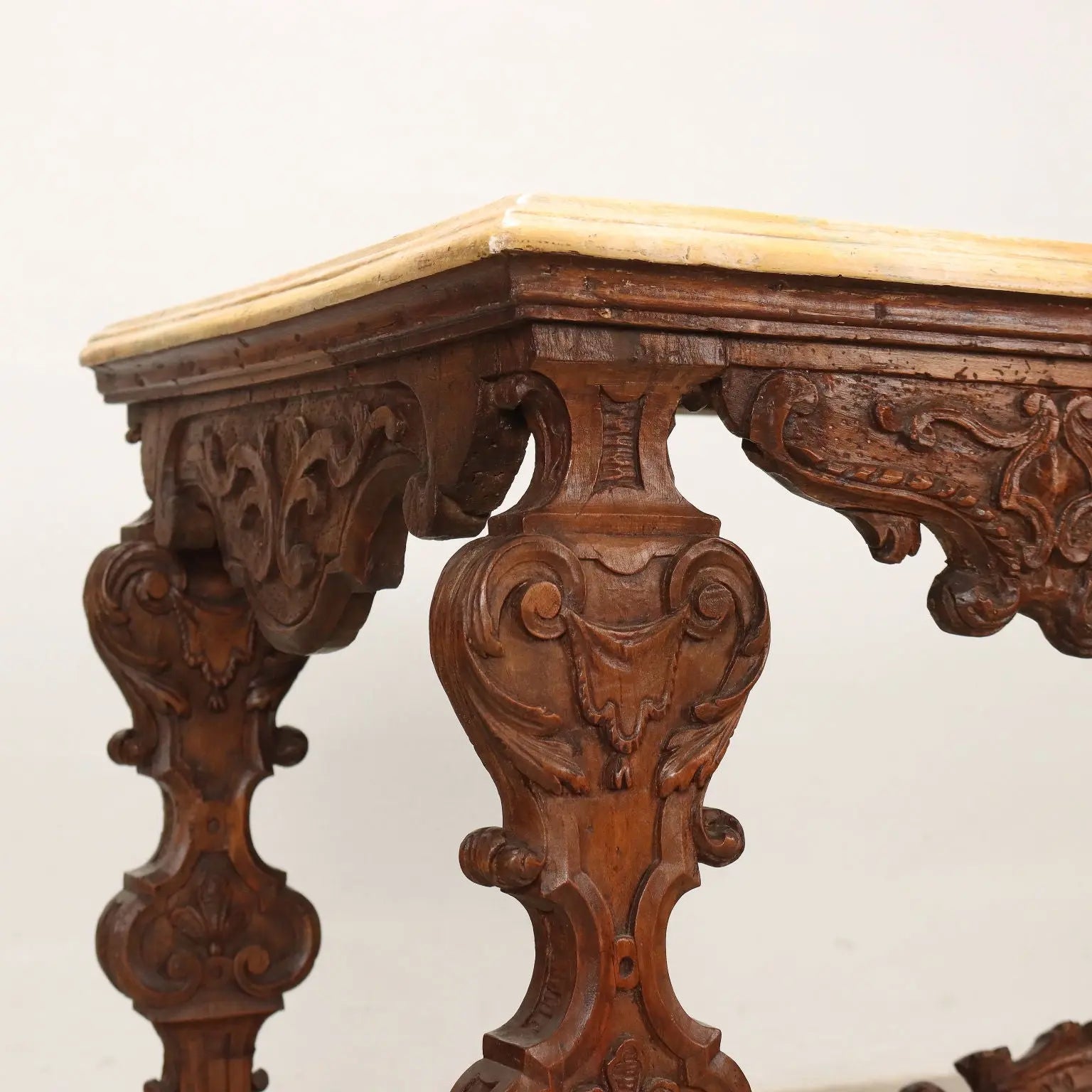 Antique Baroque Console Fir Linden Italy XVIII Century - Lombardy Early 18th Century | Antiques | Consoles