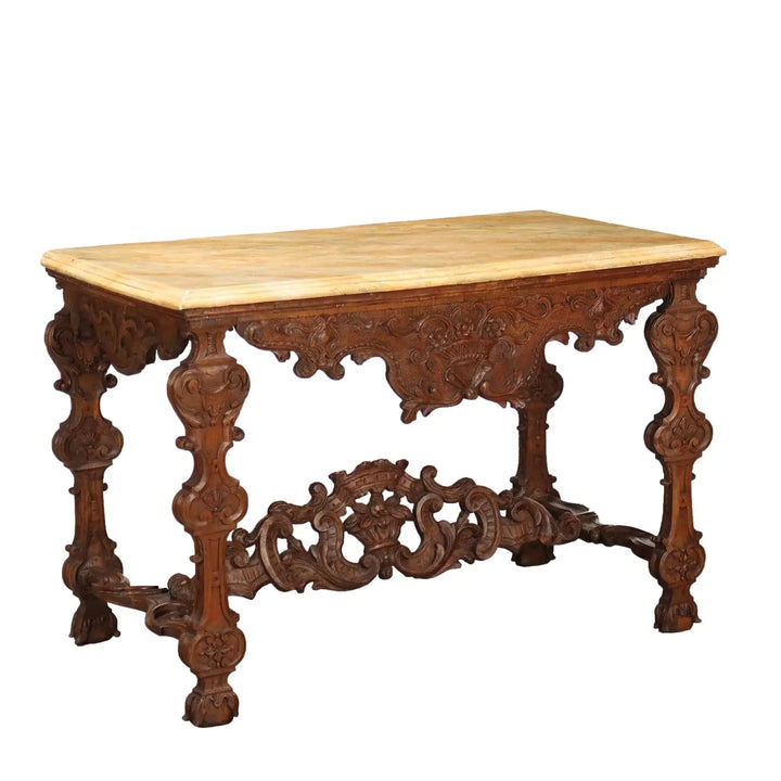 Antique Baroque Console Fir Linden Italy XVIII Century - Lombardy Early 18th Century | Antiques | Consoles