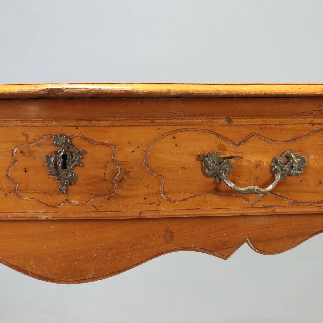 Antique Console Baroque Walnut Bronze Italy XVIII Century