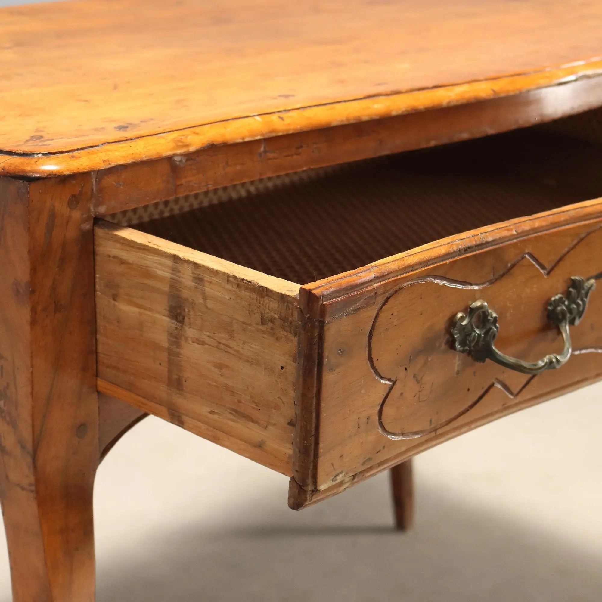 Antique Console Baroque Walnut Bronze Italy XVIII Century