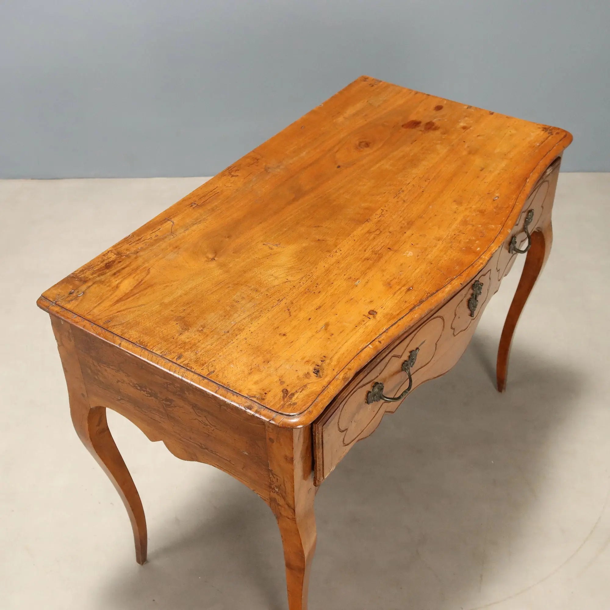 Antique Console Baroque Walnut Bronze Italy XVIII Century