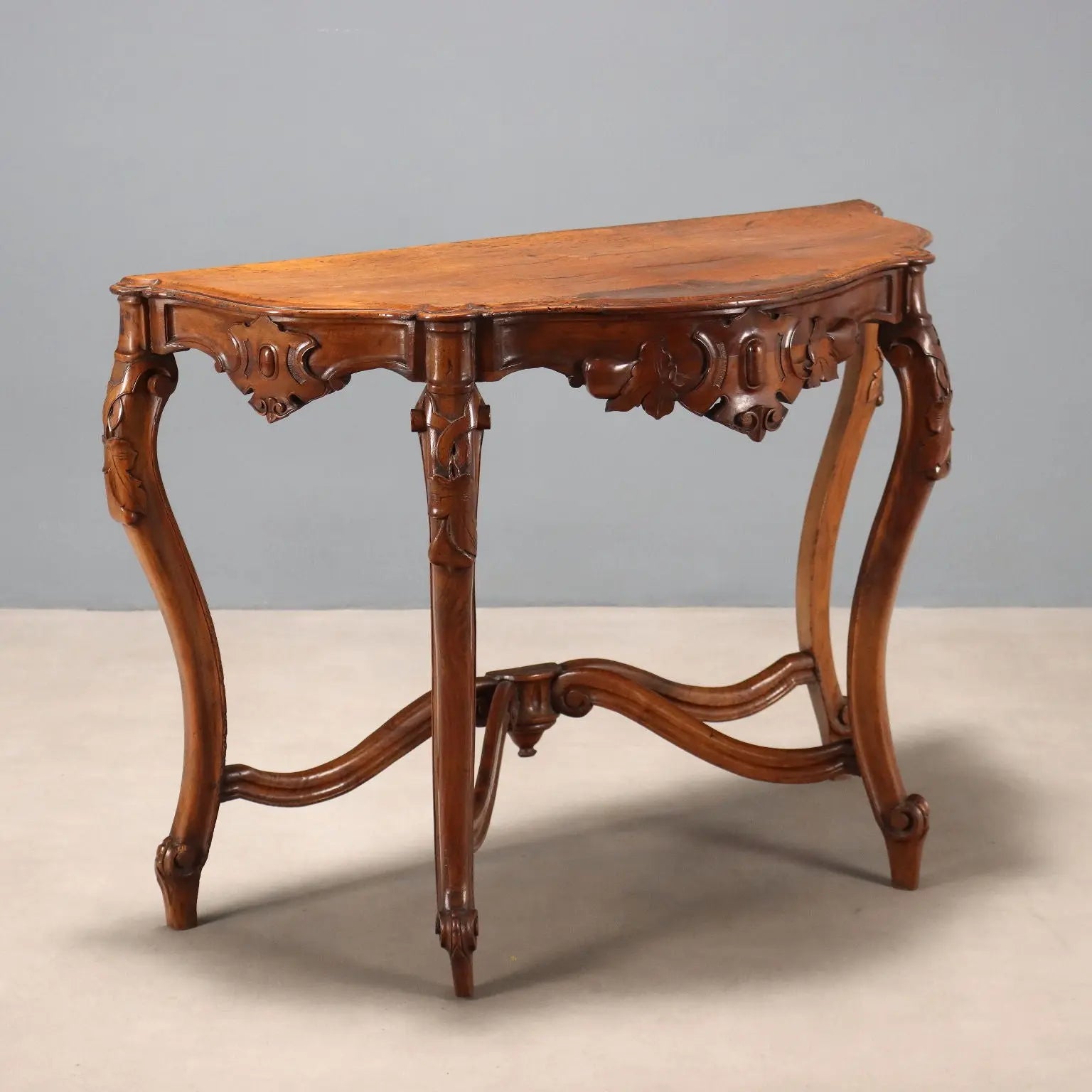 Antique Console Louis Philippe Walnut Italy XIX Century - Italy, XIX Century | Antiques | Consoles