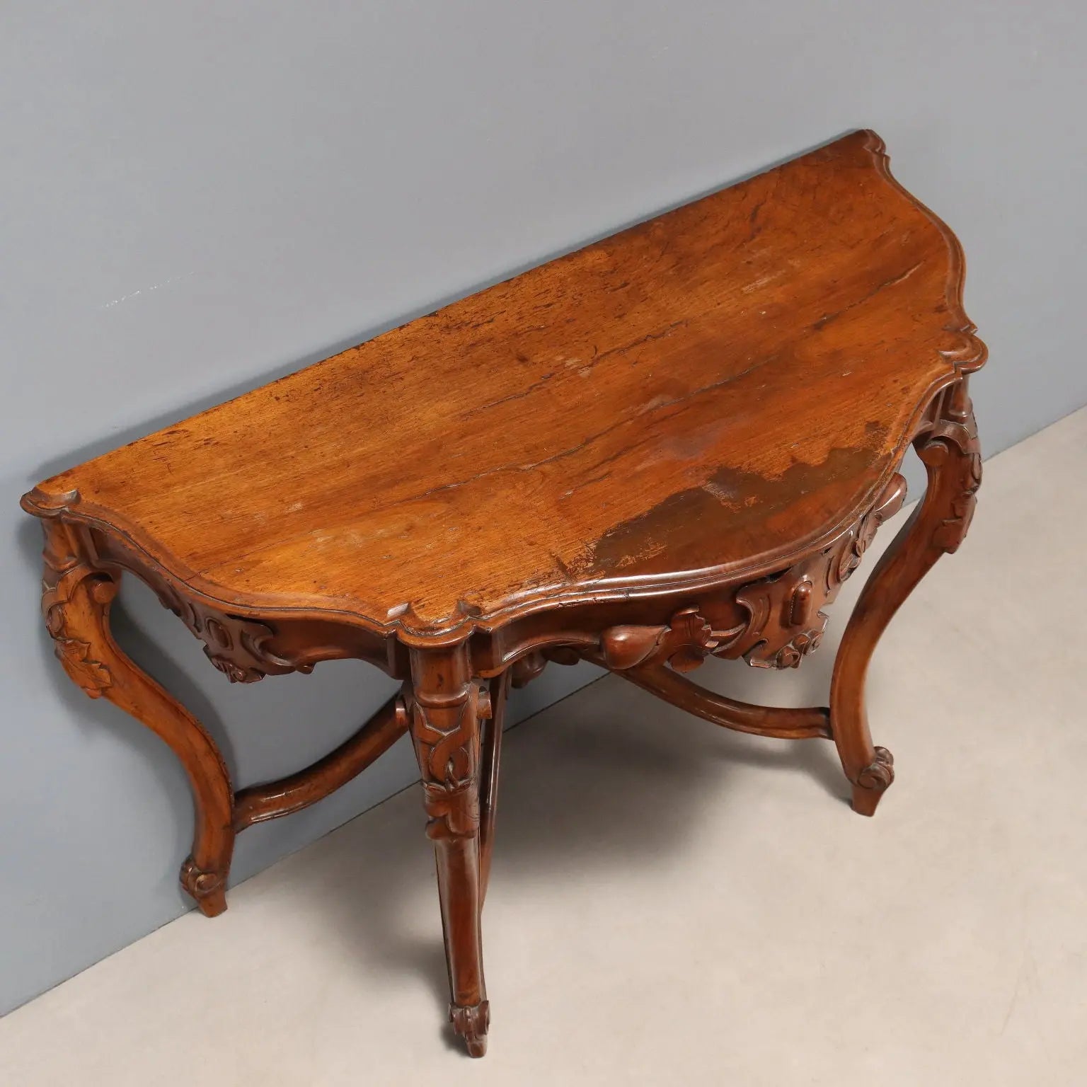 Antique Console Louis Philippe Walnut Italy XIX Century - Italy, XIX Century | Antiques | Consoles