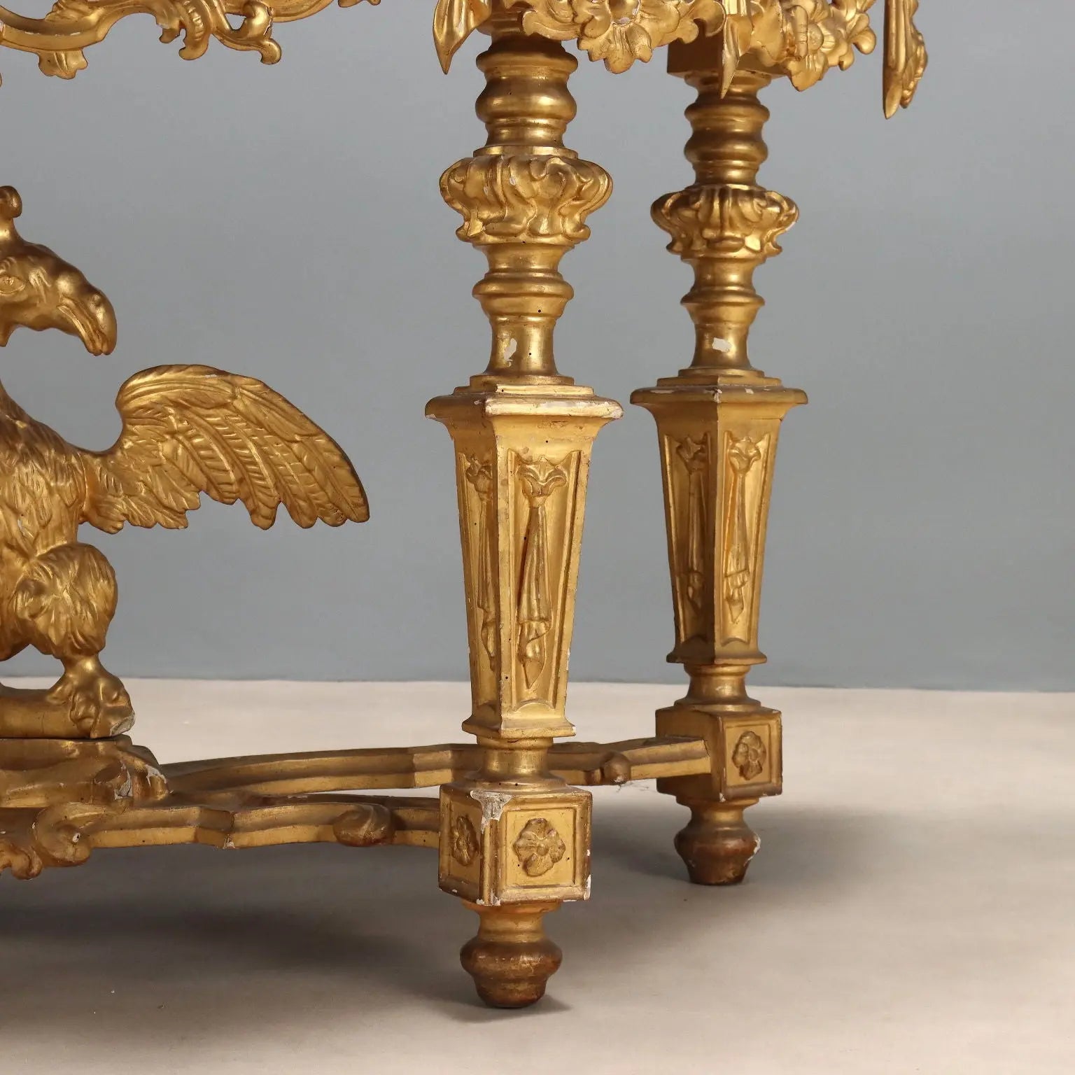 Antique Eclectic Console Carved Gilded Wood Italy XIX Century - Italy, Mid XIX Century | Antiques | Consoles