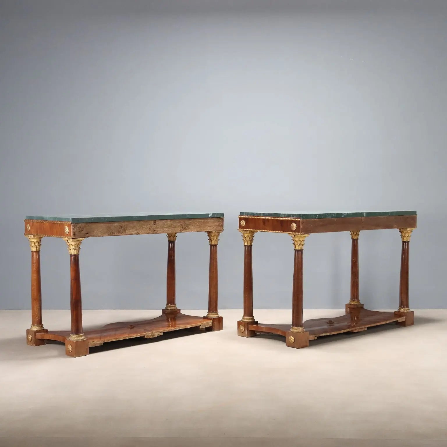 Antique Empire Console Fir Cherrywood Italy XIX Century