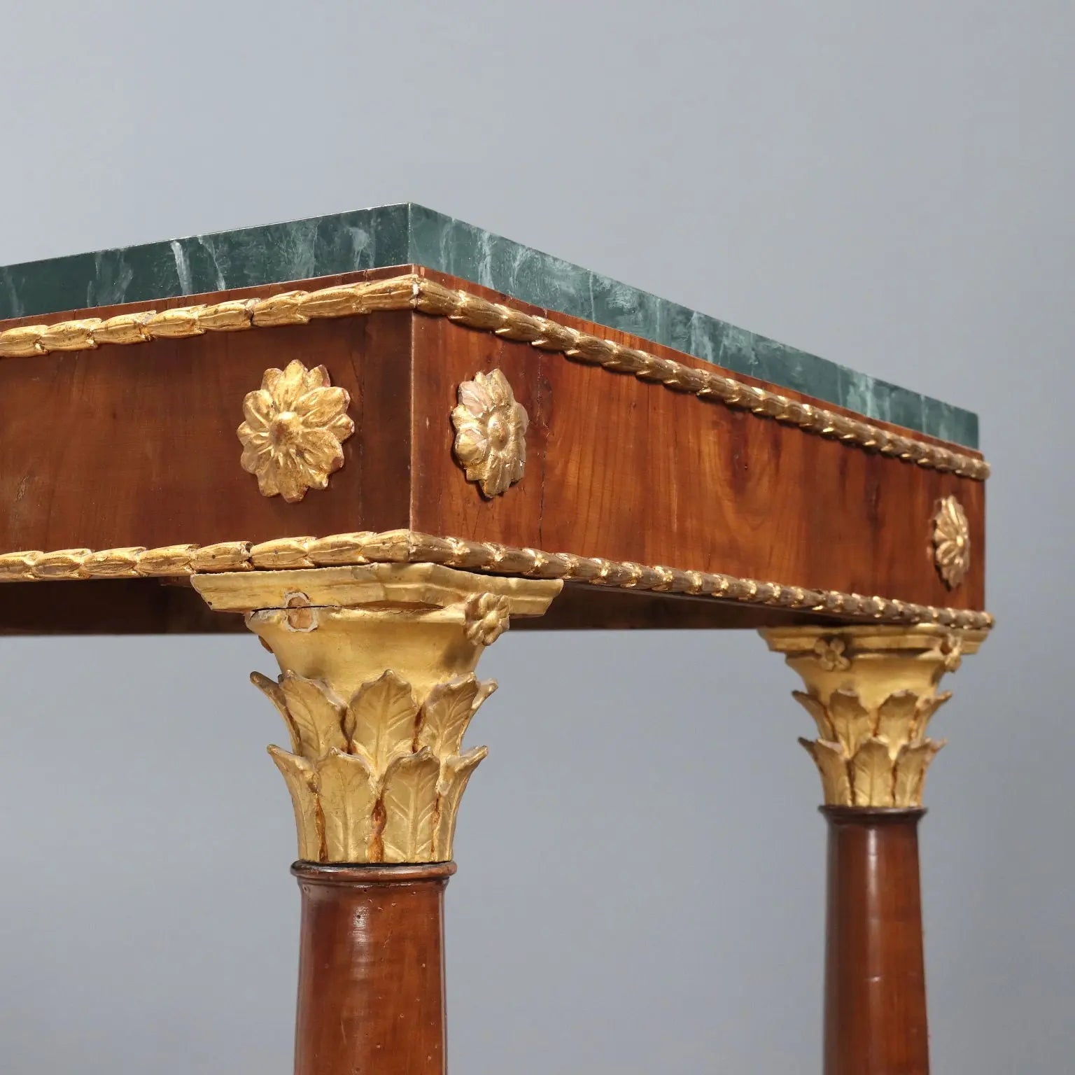 Antique Empire Console Fir Cherrywood Italy XIX Century