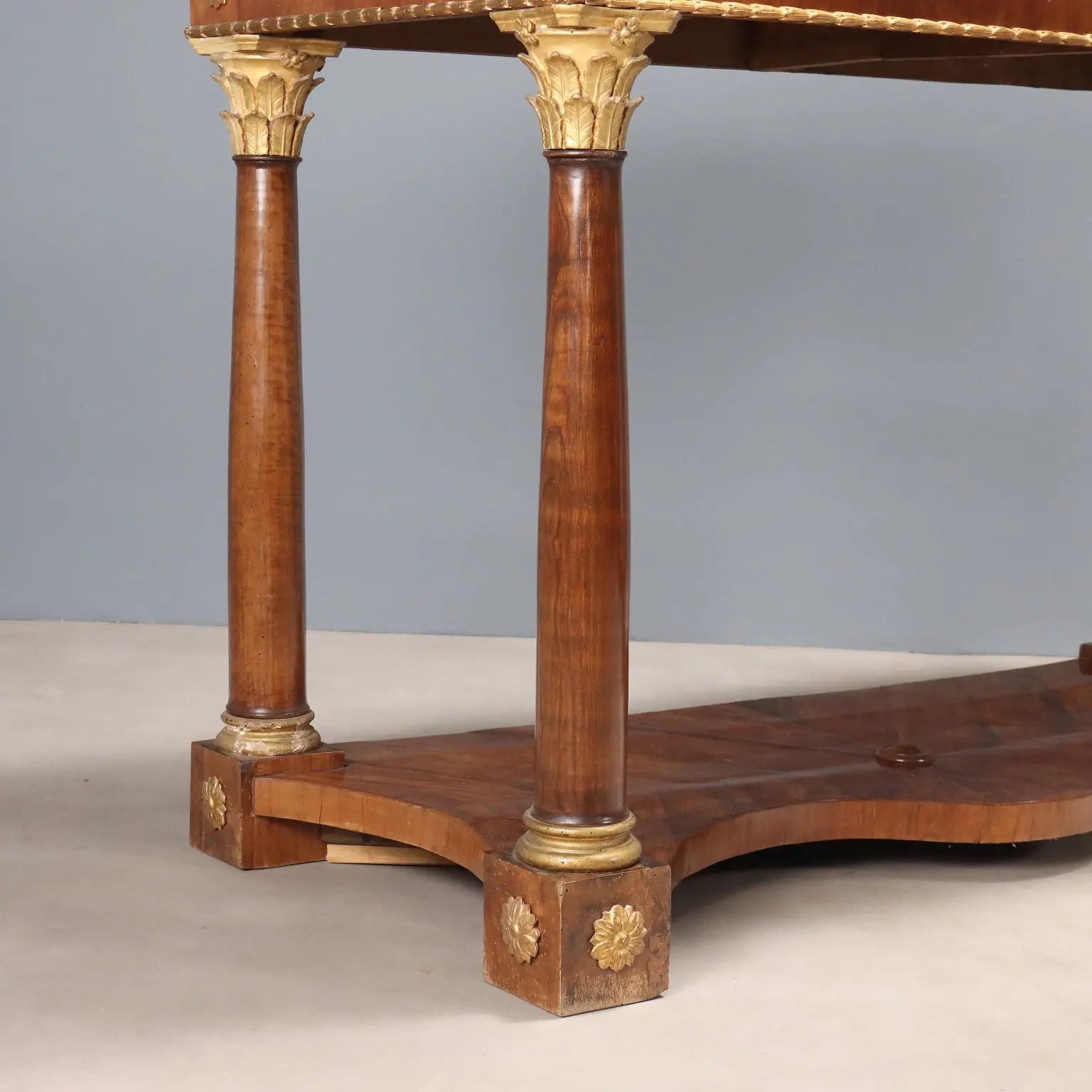Antique Empire Console Fir Cherrywood Italy XIX Century