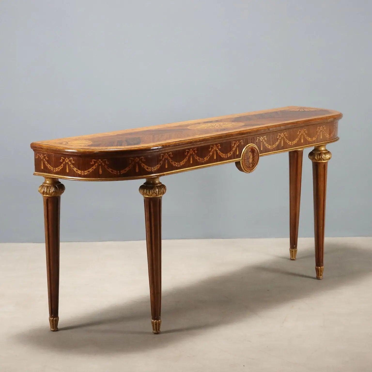 Antique Console Neoclassical Style Walnut Maple Italy XX Century - Italy, Early XX Century | Antiques | Consoles